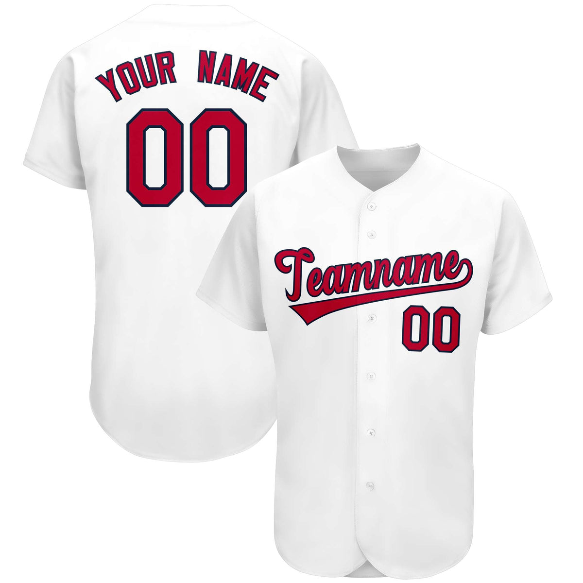 Custom White Team Classic Style Authentic Baseball Jersey| KXKSHOP