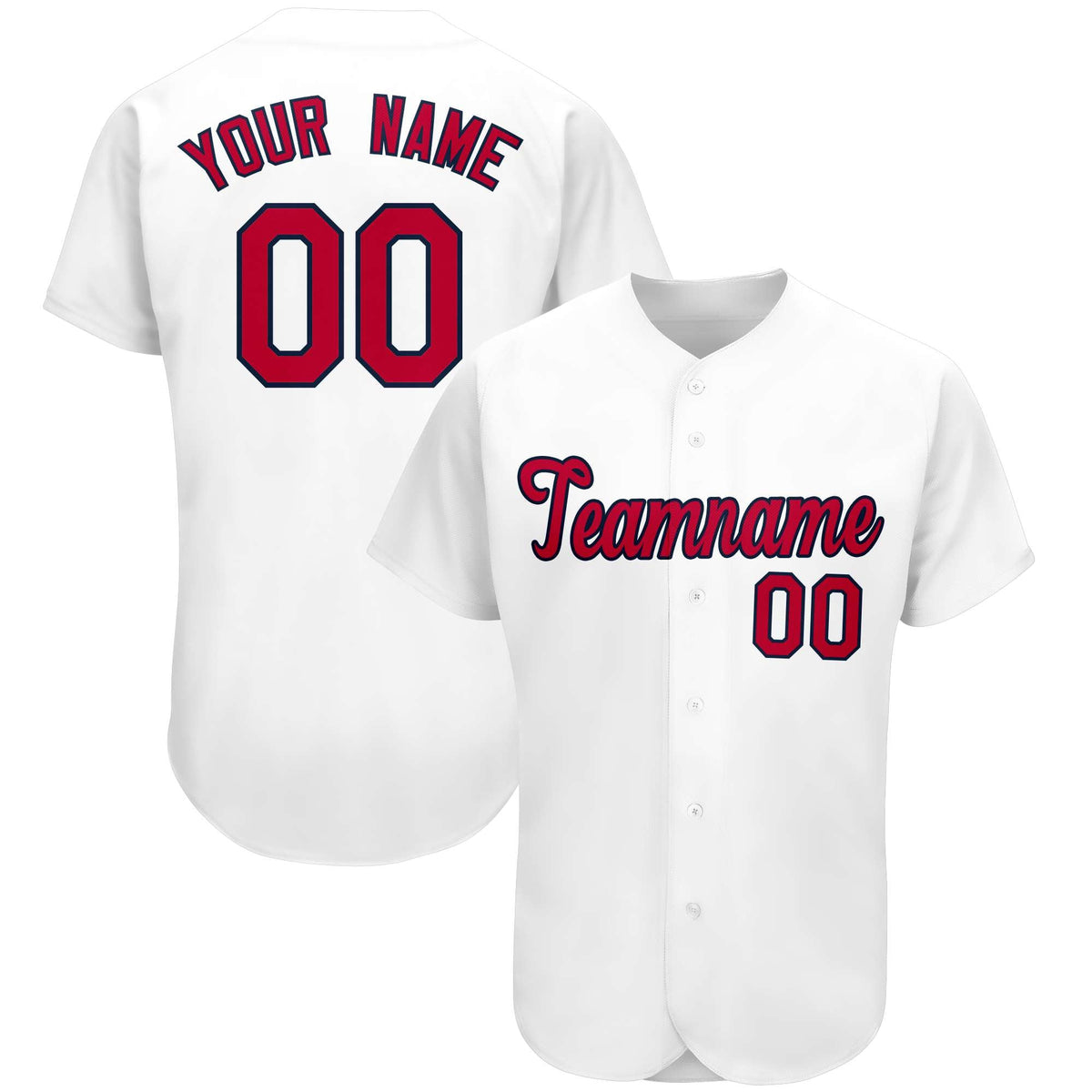 Custom White Team Classic Style Authentic Baseball Jersey| KXKSHOP