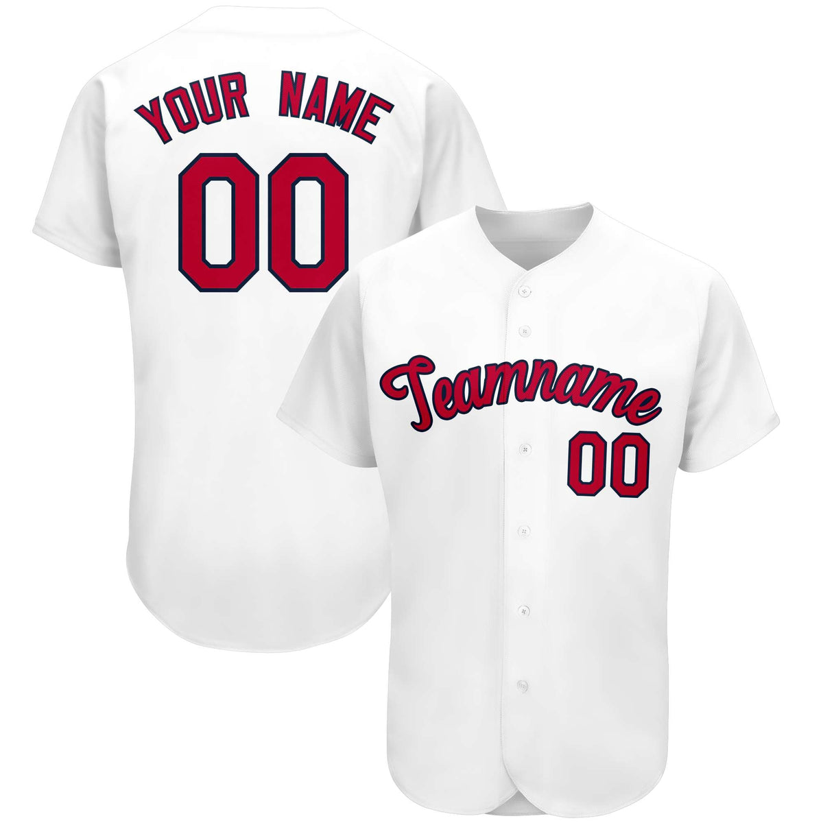 Custom White Team Classic Style Authentic Baseball Jersey| KXKSHOP