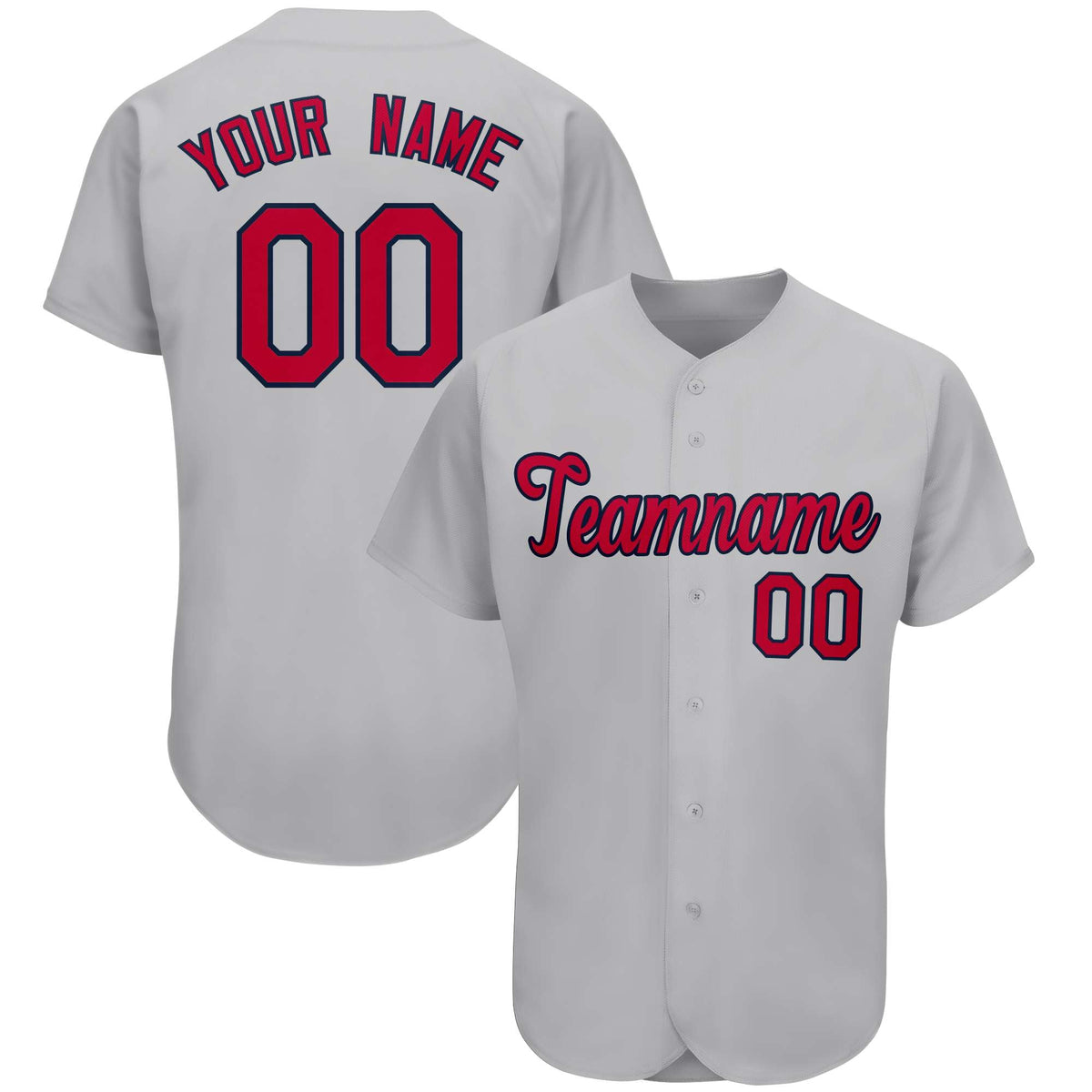 Custom Gray Team Classic Style Authentic Baseball Jersey| KXKSHOP