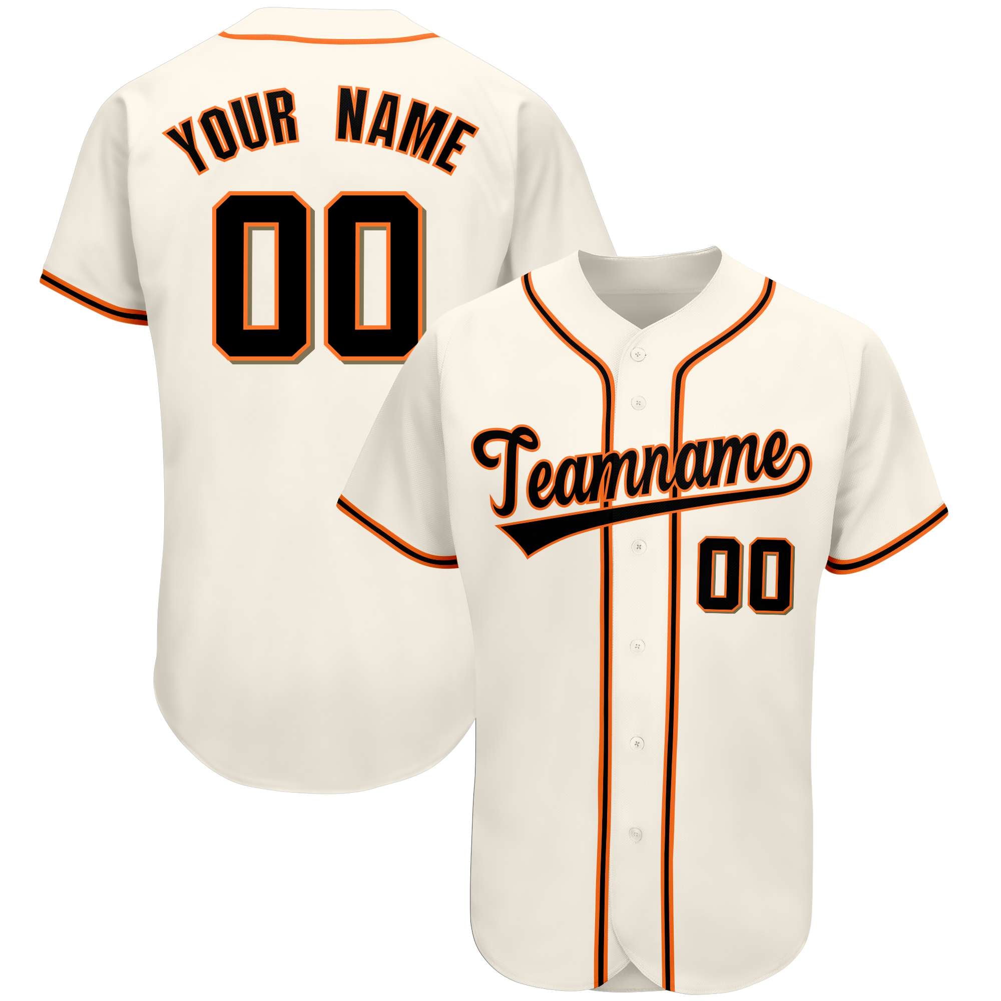 Custom Cream Team Classic Style Authentic Baseball Jersey| KXKSHOP