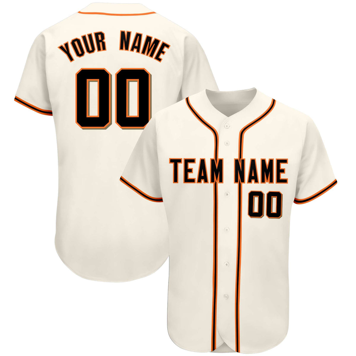 Custom Cream Team Classic Style Authentic Baseball Jersey| KXKSHOP