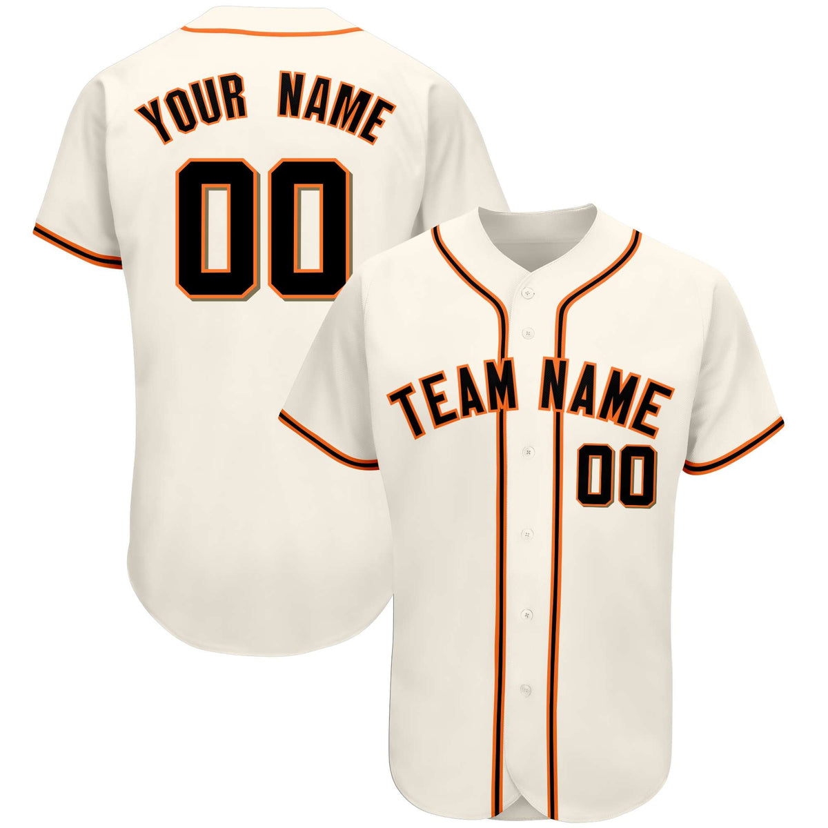 Custom Cream Team Classic Style Authentic Baseball Jersey| KXKSHOP