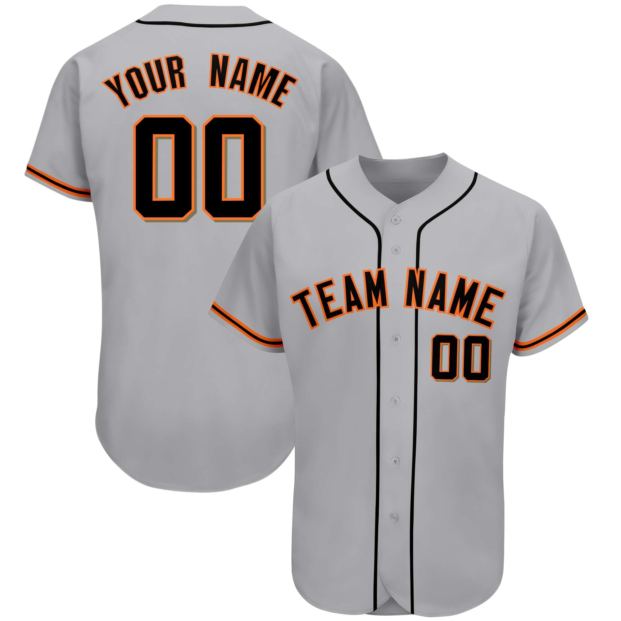 Custom Gray Team Classic Style Authentic Baseball Jersey| KXKSHOP