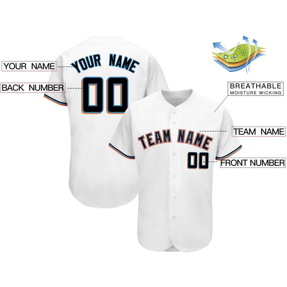 Custom White Team Classic Style Authentic Baseball Jersey| KXKSHOP