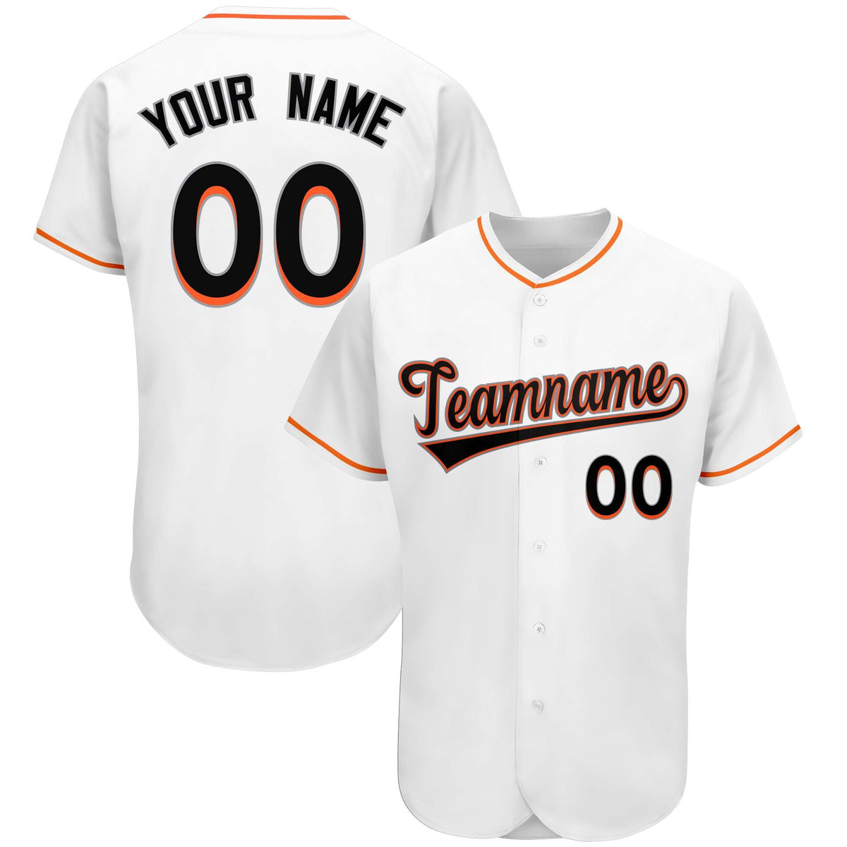 Custom White Team Classic Style Authentic Baseball Jersey| KXKSHOP