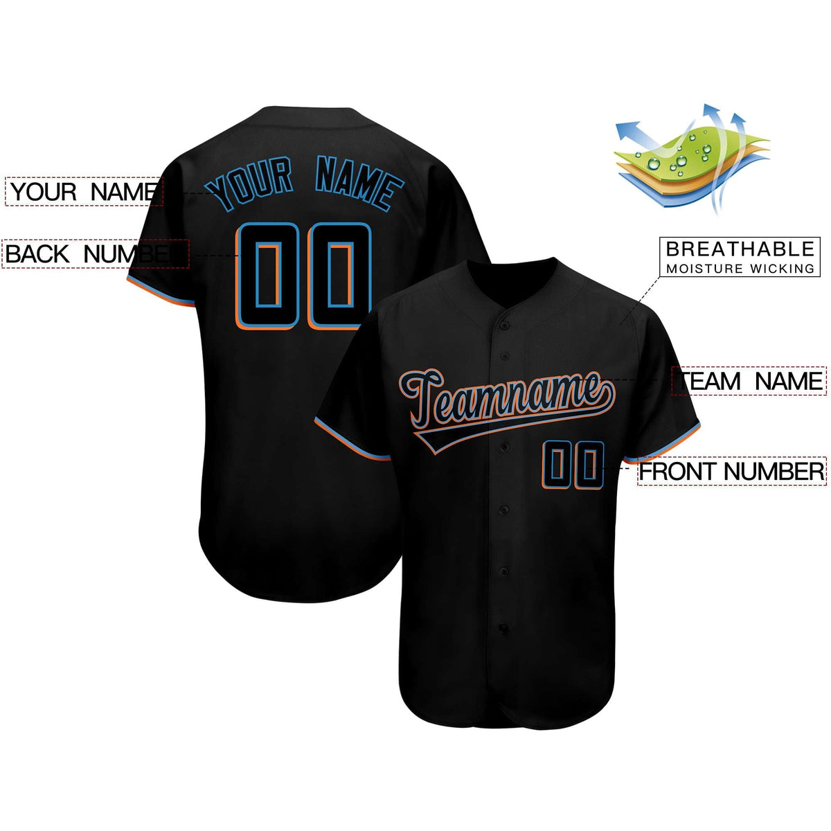Custom Black Team Classic Style Authentic Baseball Jersey| KXKSHOP