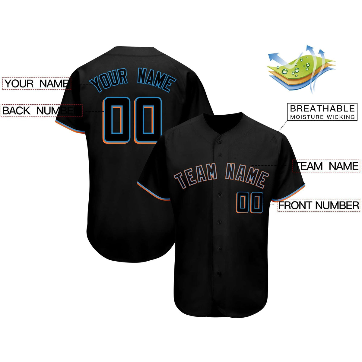 Custom Black Team Classic Style Authentic Baseball Jersey| KXKSHOP