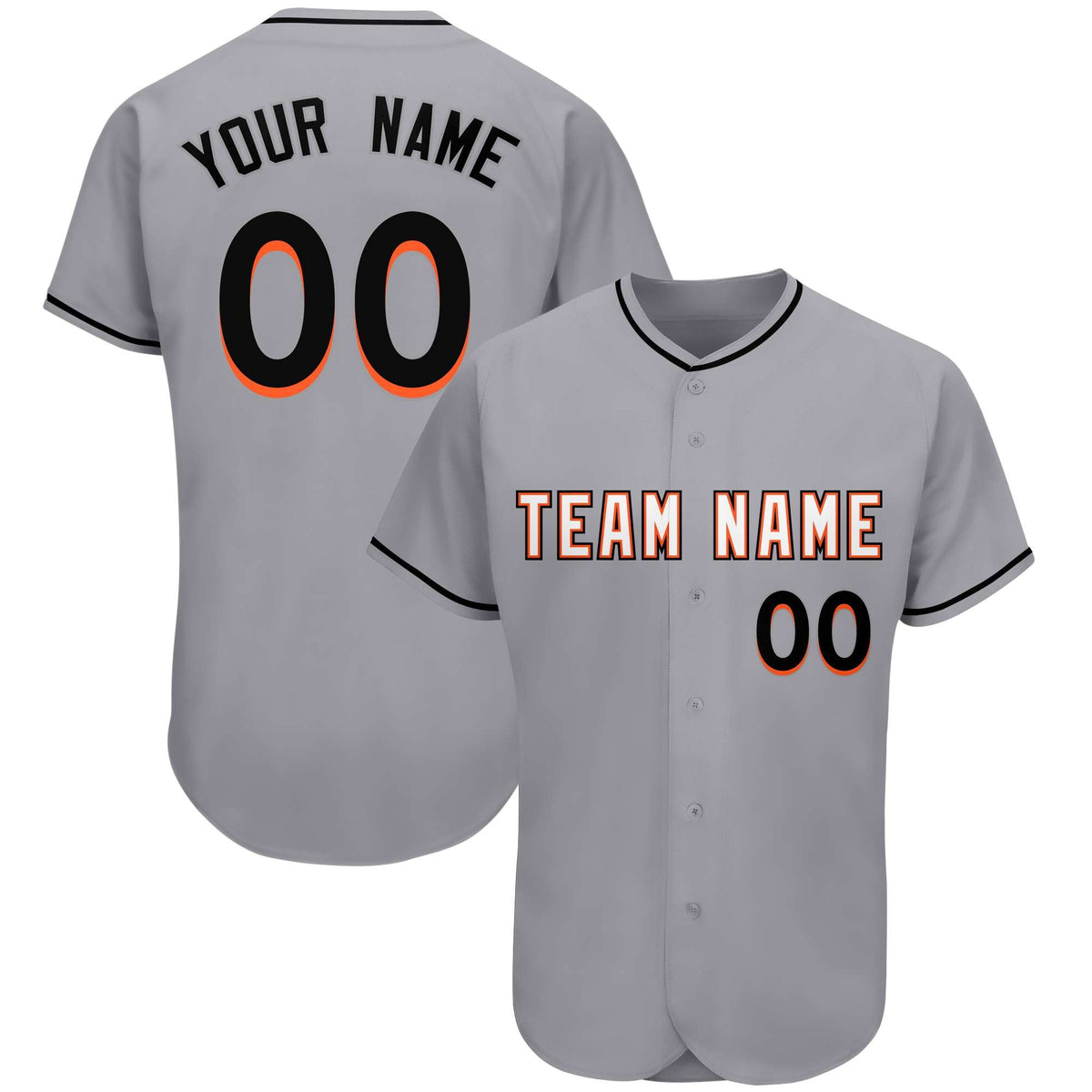 Custom Gray Team Classic Style Authentic Baseball Jersey| KXKSHOP