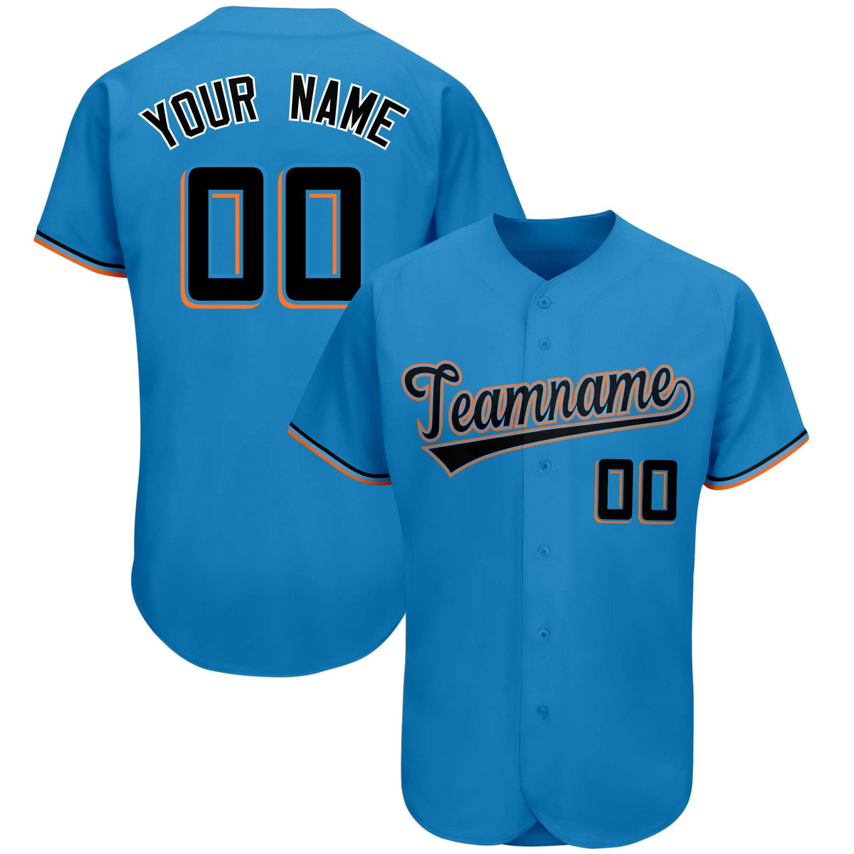 Custom Powder Blue Team Classic Style Authentic Baseball Jersey| KXKSHOP