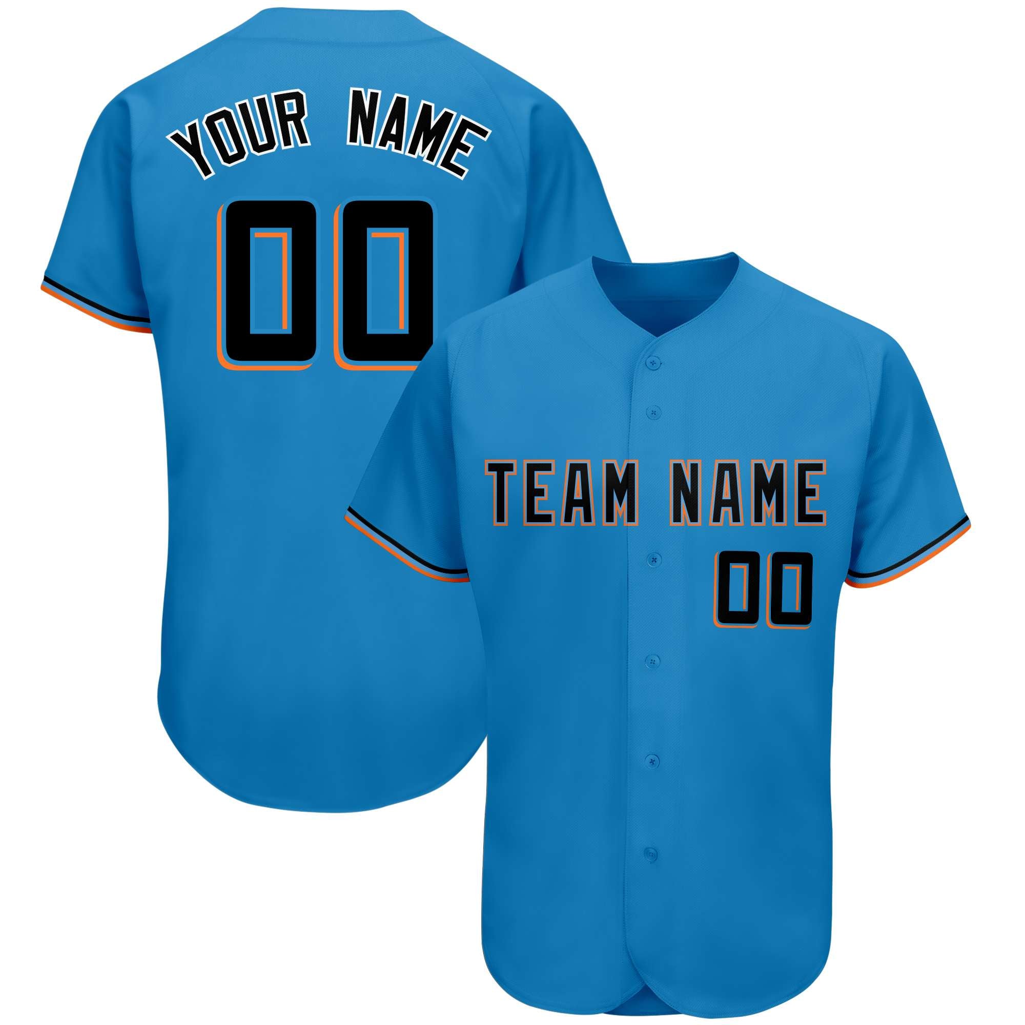 Custom Powder Blue Team Classic Style Authentic Baseball Jersey| KXKSHOP