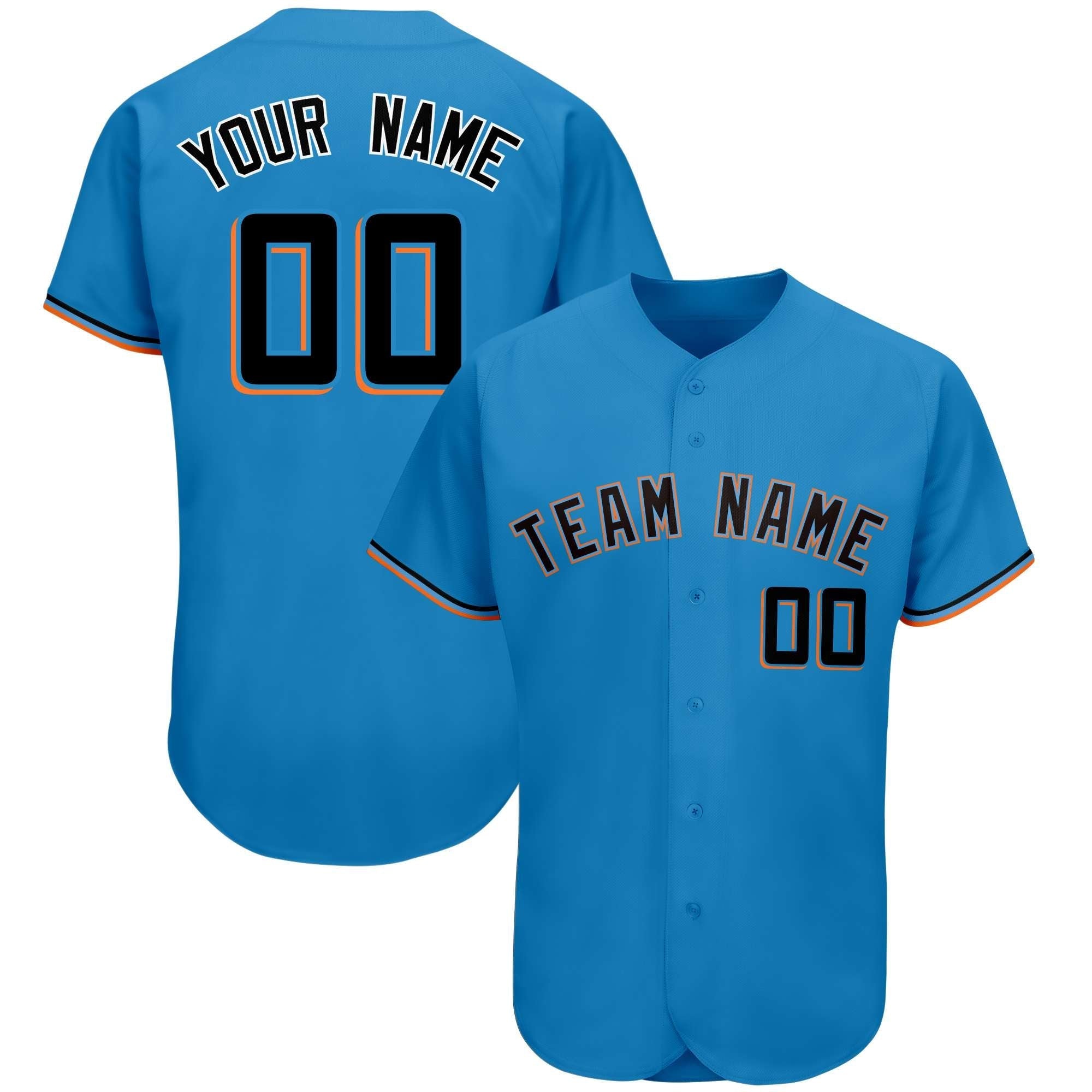 Custom Powder Blue Team Classic Style Authentic Baseball Jersey| KXKSHOP