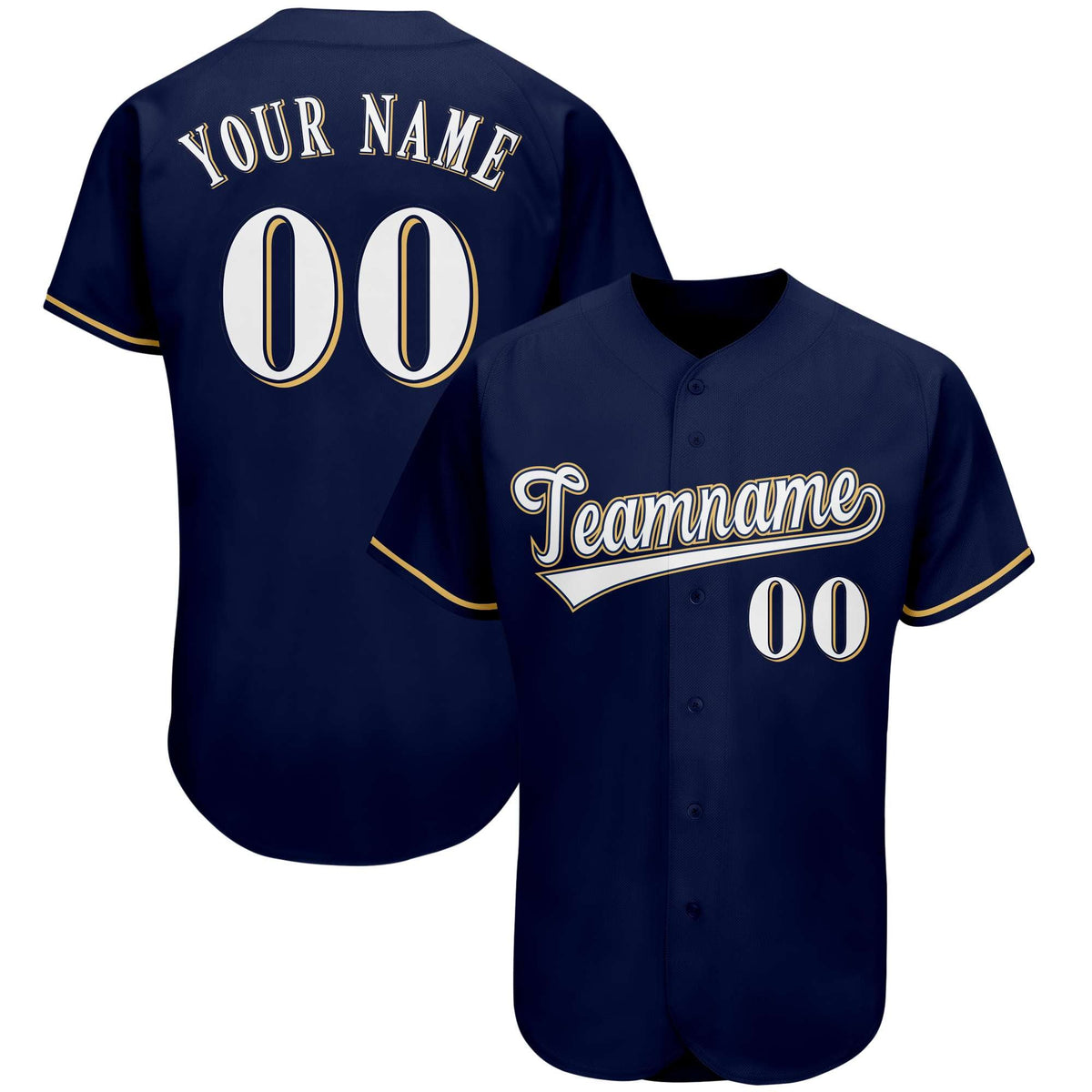 Custom Navy Team Classic Style Authentic Baseball Jersey| KXKSHOP