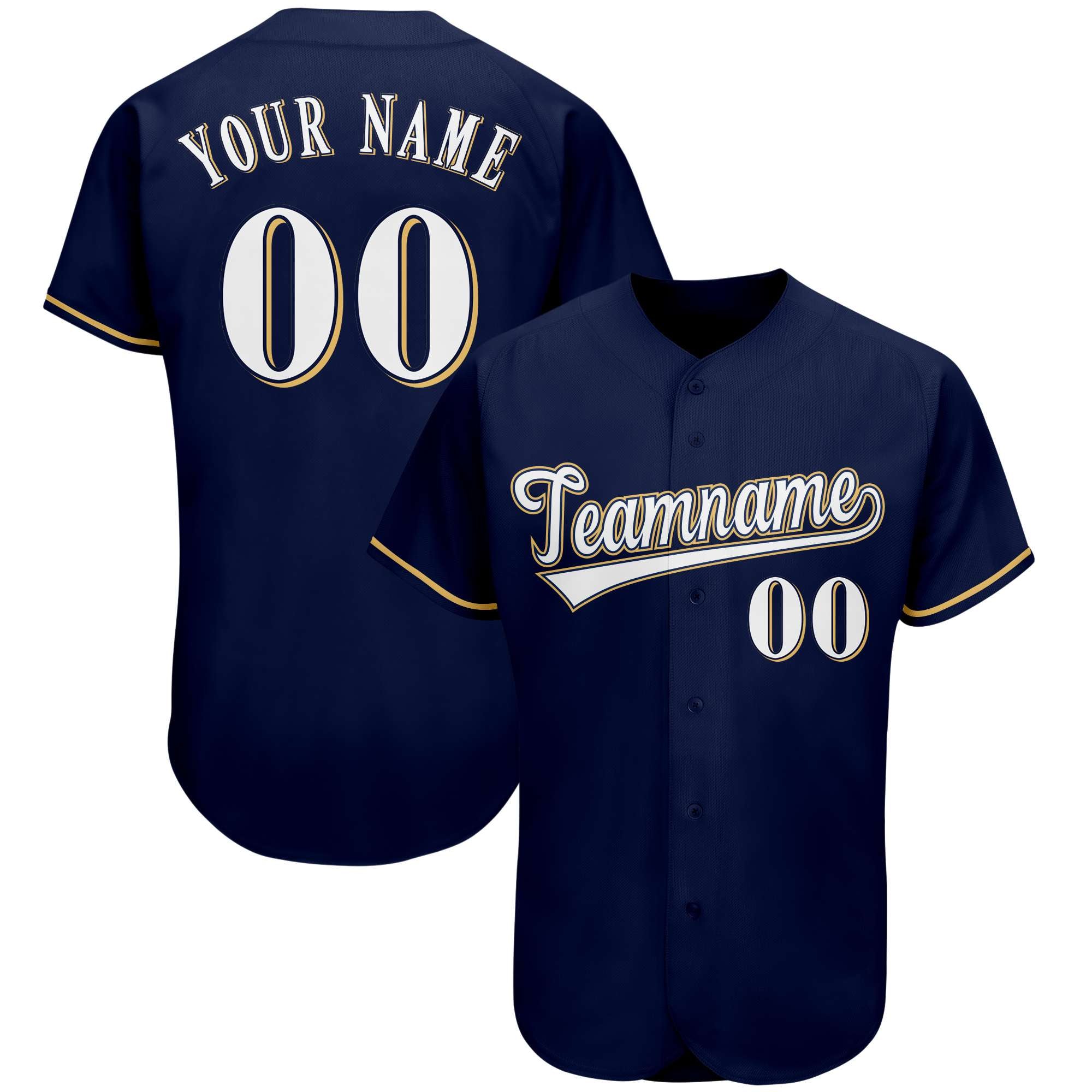 Custom Navy Team Classic Style Authentic Baseball Jersey| KXKSHOP