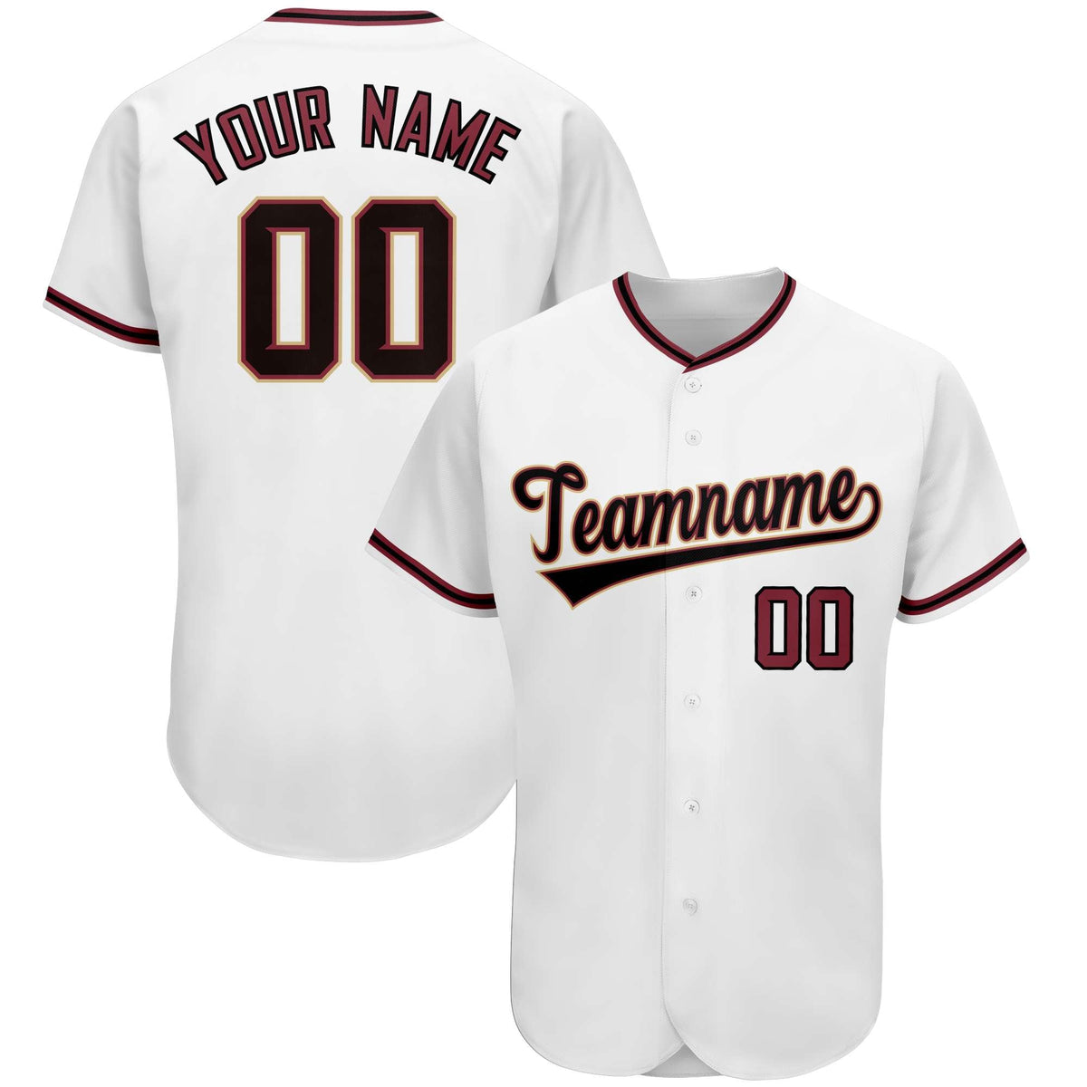 Custom White Team Classic Style Authentic Baseball Jersey| KXKSHOP