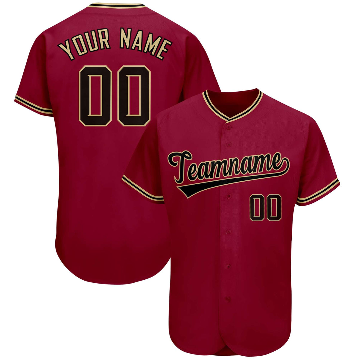 Custom Crimson Team Classic Style Authentic Baseball Jersey| KXKSHOP