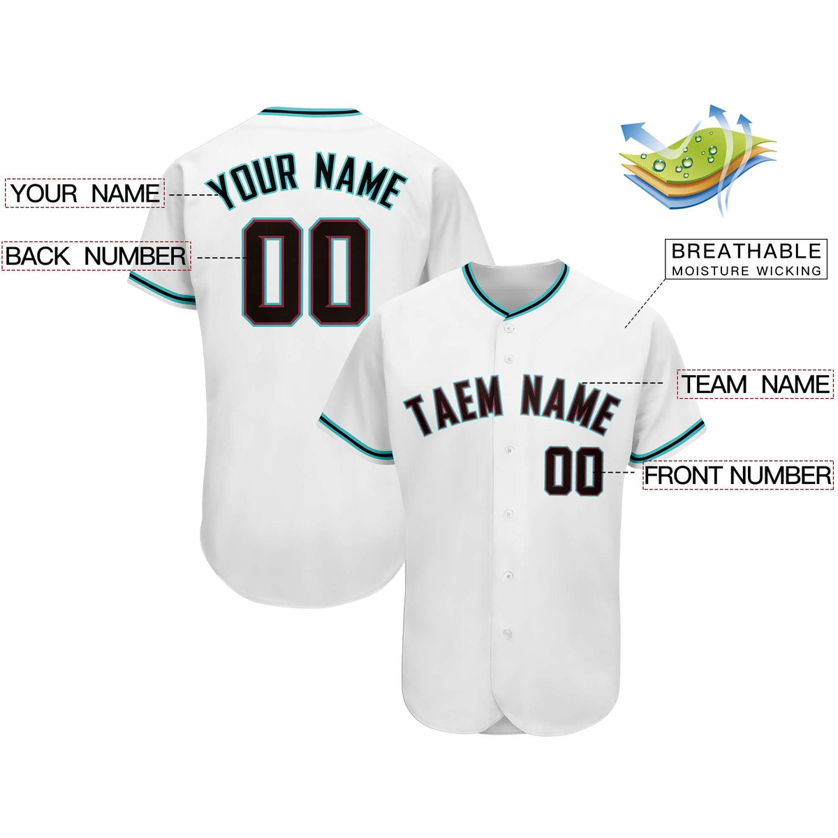 Custom White Team Classic Style Authentic Baseball Jersey| KXKSHOP