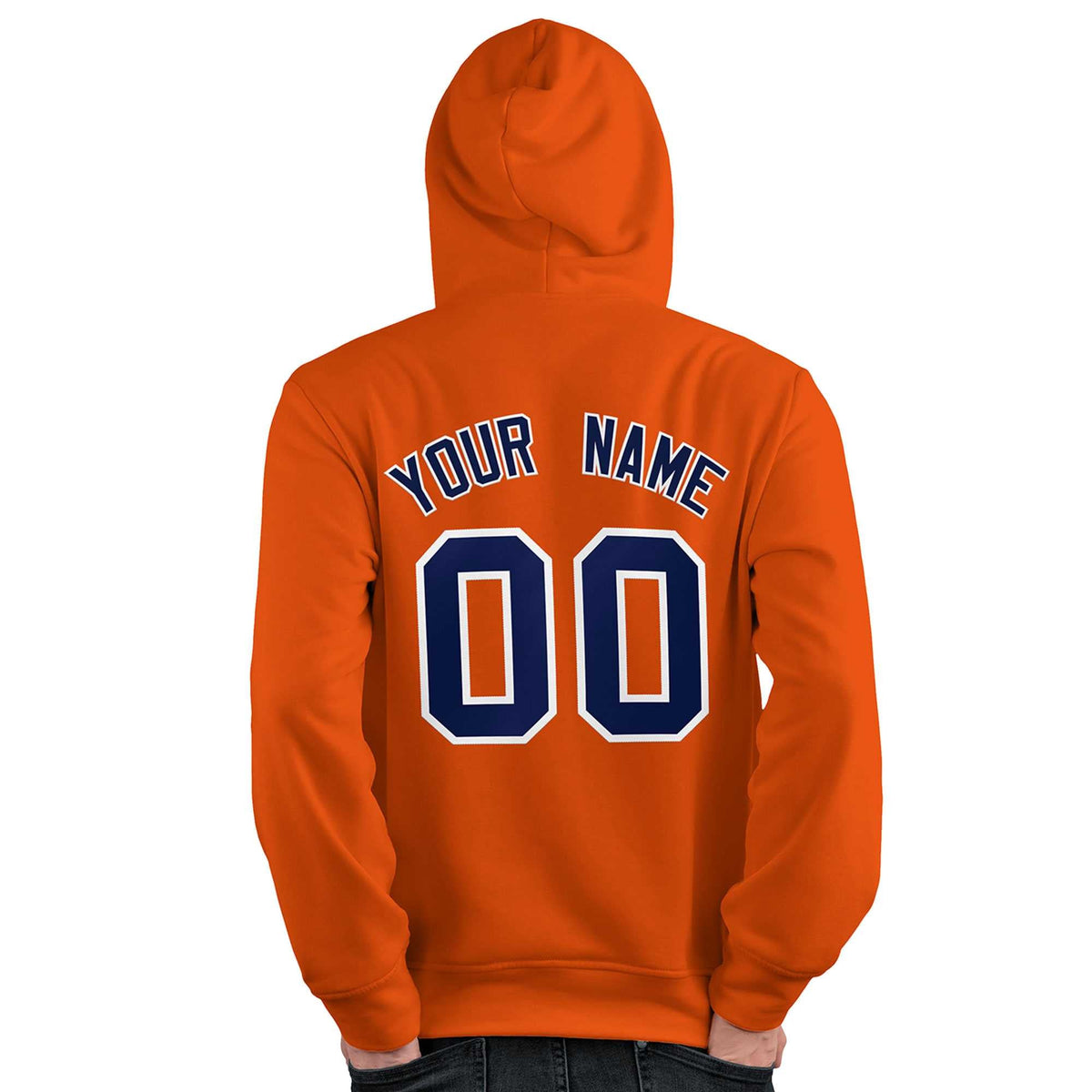 Custom Orange Royal-White Classic Style Personalized Sport Pullover Hoodie| KXKSHOP