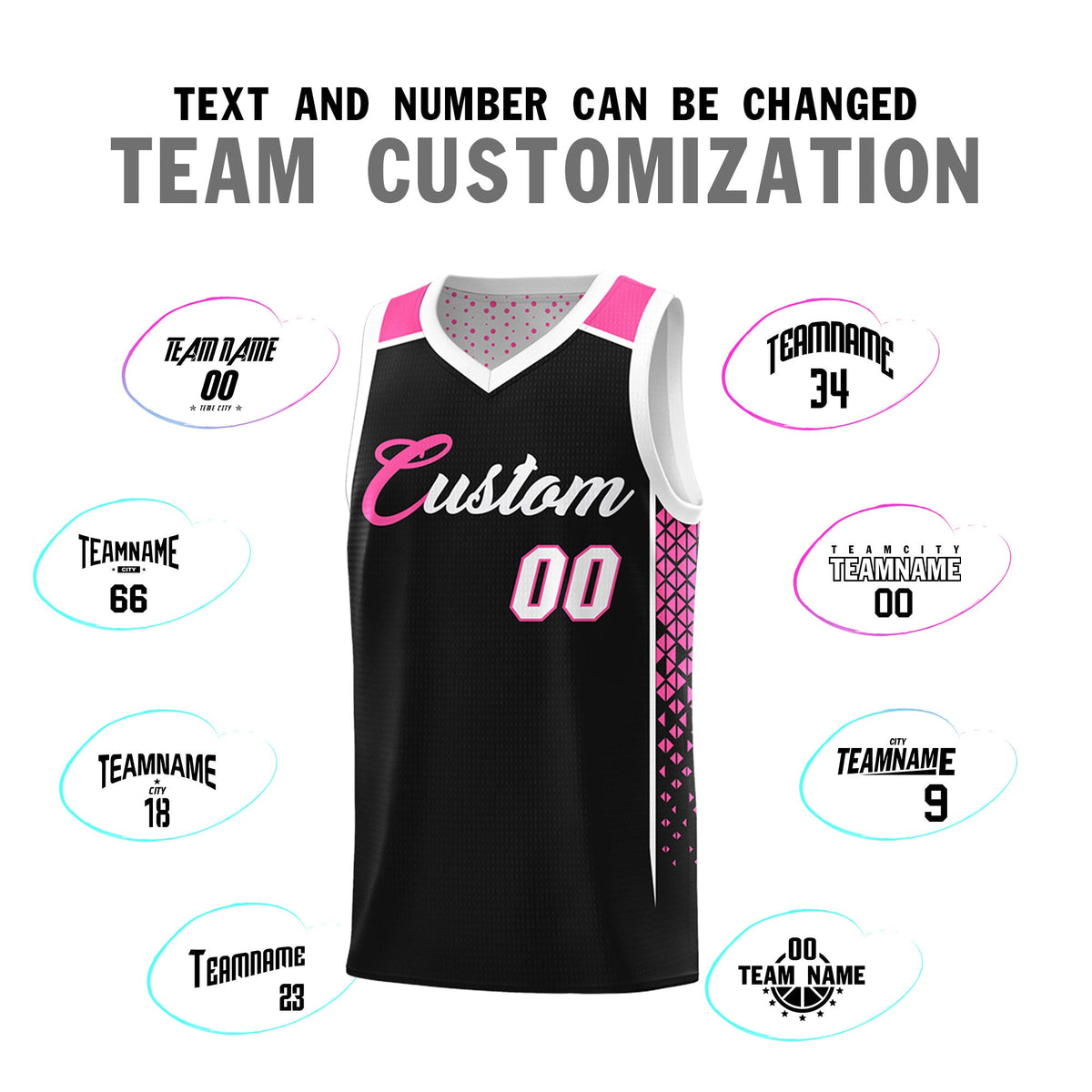 Custom Black White Side Gradient Patttern Double Side Sports Uniform Basketball Jersey|KXKSHOP