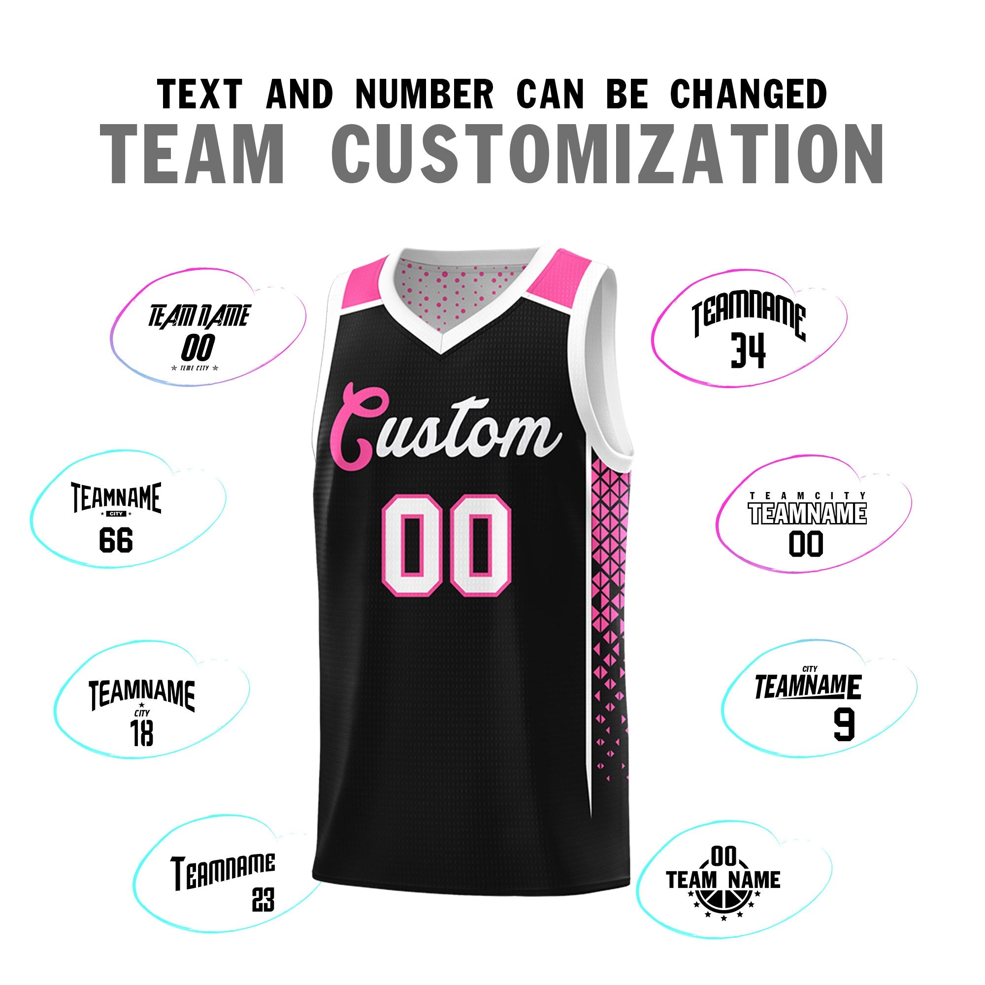 Custom Black White Side Gradient Patttern Double Side Sports Uniform Basketball Jersey|KXKSHOP