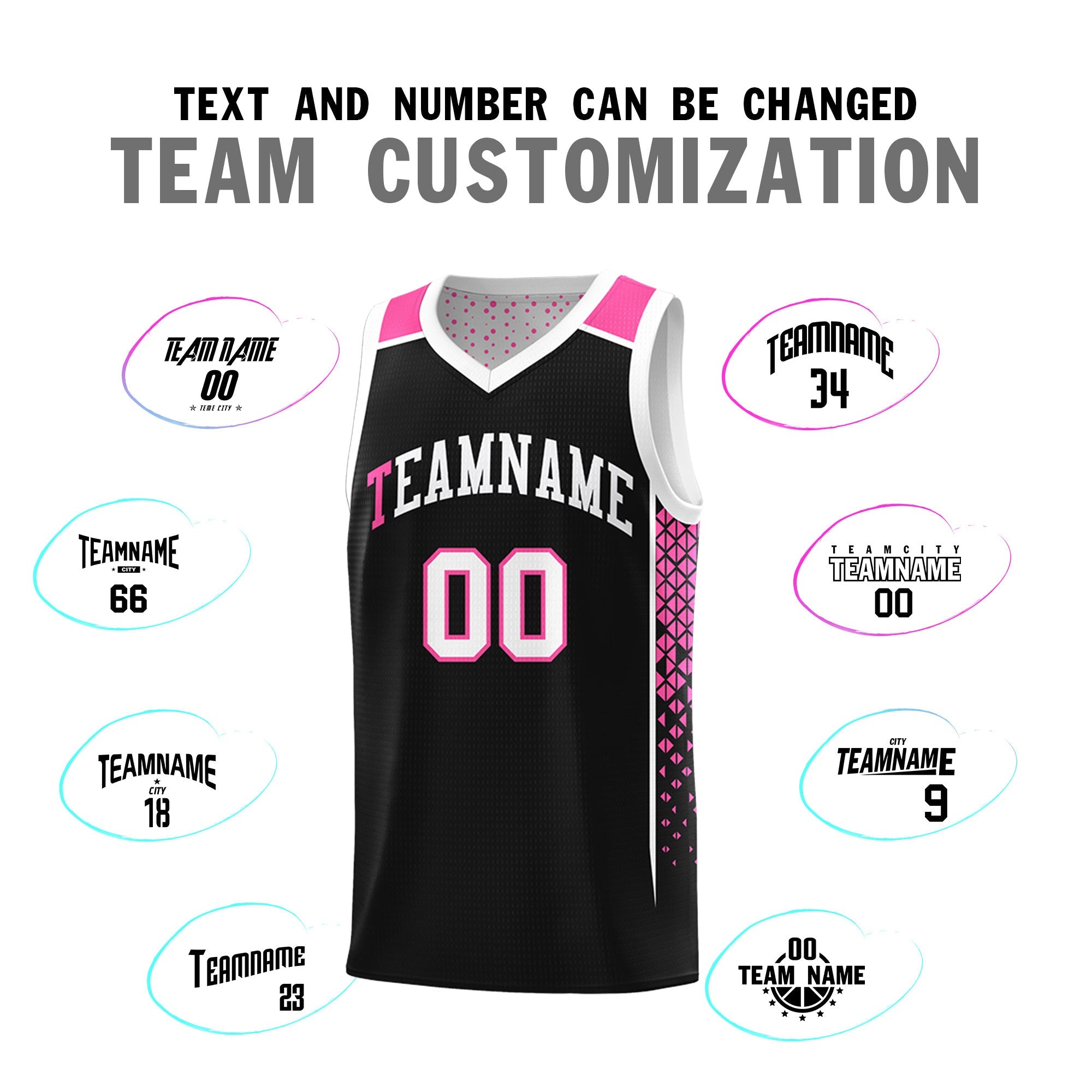 Custom Black White Side Gradient Patttern Double Side Sports Uniform Basketball Jersey|KXKSHOP