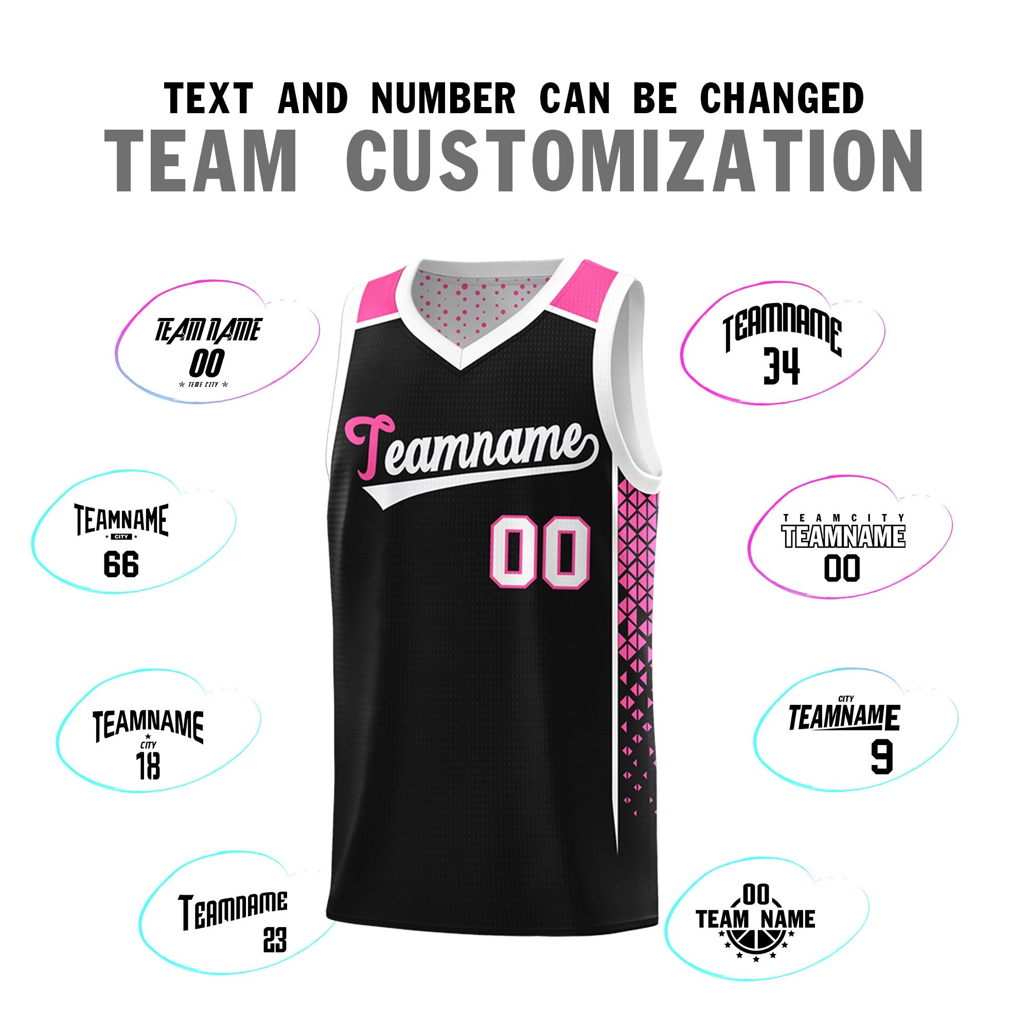 Custom Black White Side Gradient Patttern Double Side Sports Uniform Basketball Jersey|KXKSHOP