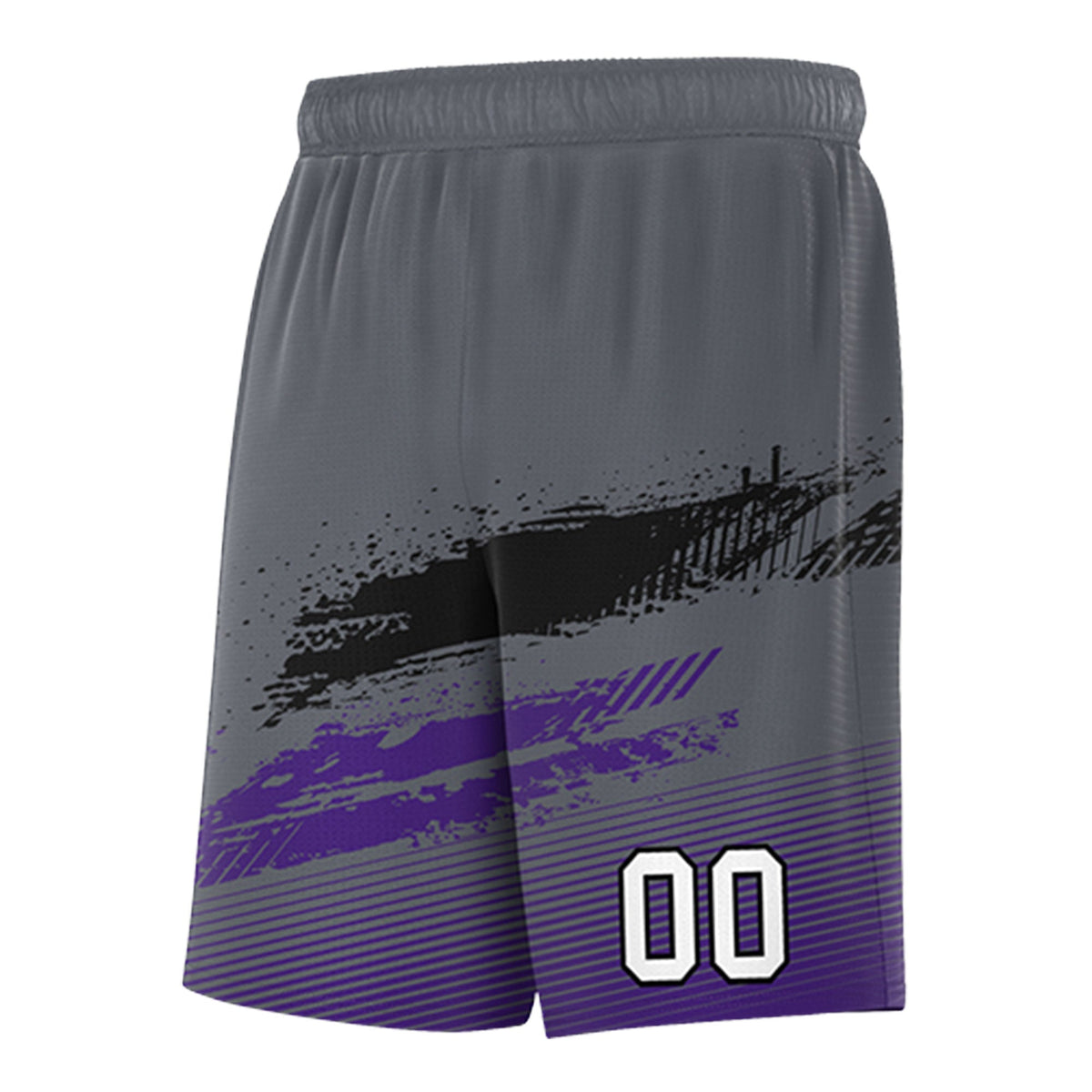 Custom Black Grey and Purple Graffiti Pattern Sports Uniform Basketball Jersey|KXKSHOP