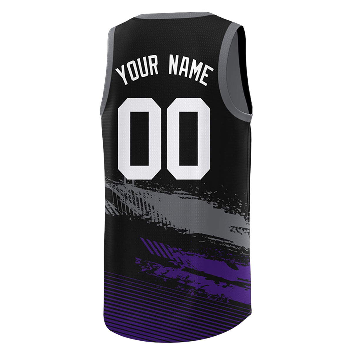 Custom Black Grey and Purple Graffiti Pattern Sports Uniform Basketball Jersey|KXKSHOP
