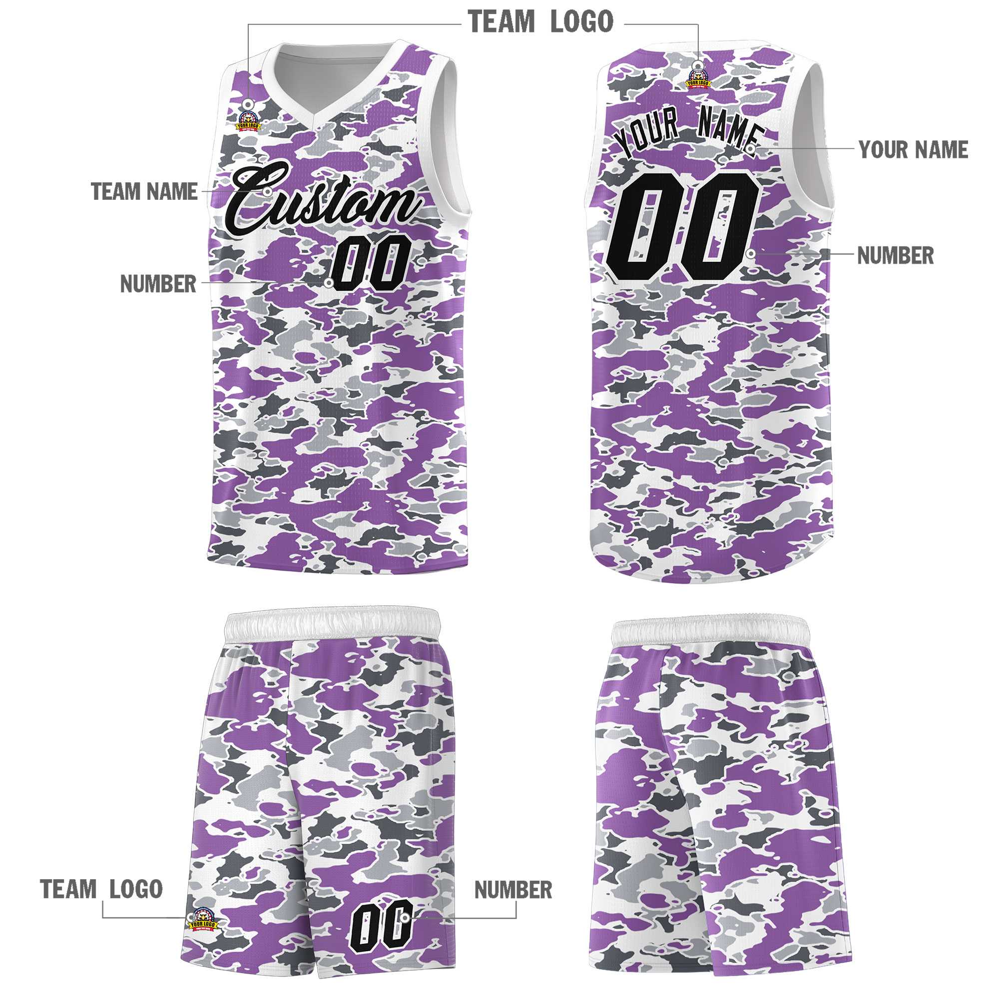Custom Personalized Camo Kits Sports Uniform Basketball Jersey|KXKSHOP