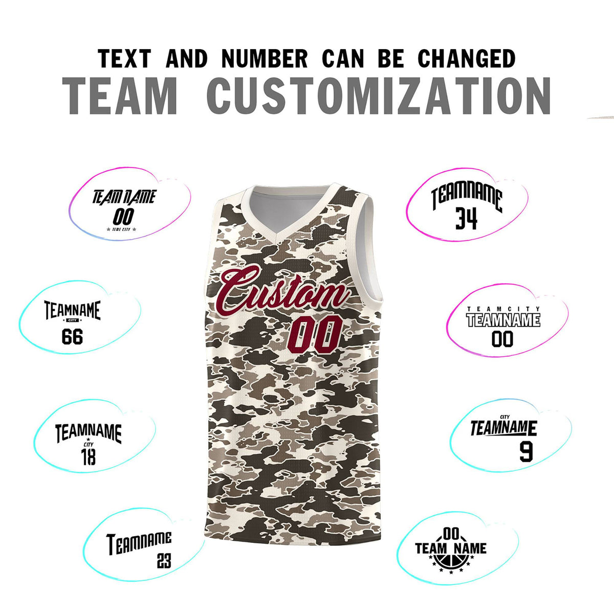 Custom Personalized Camo Kits Sports Uniform Basketball Jersey|KXKSHOP