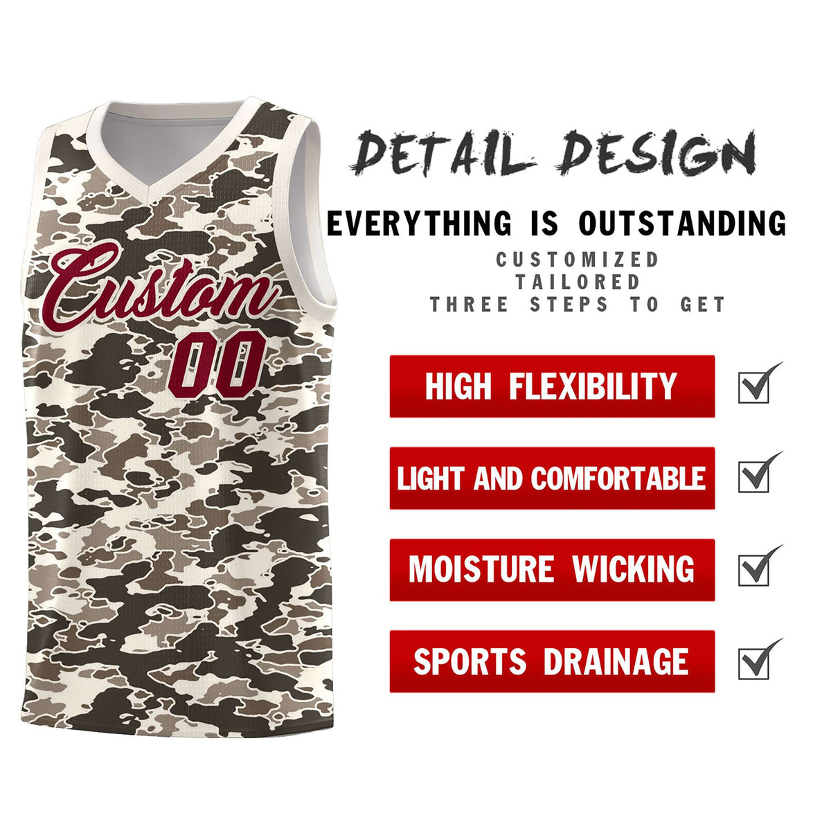 Custom Personalized Camo Kits Sports Uniform Basketball Jersey|KXKSHOP