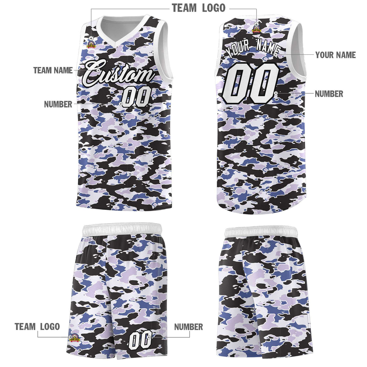 Custom Personalized Camo Kits Sports Uniform Basketball Jersey|KXKSHOP