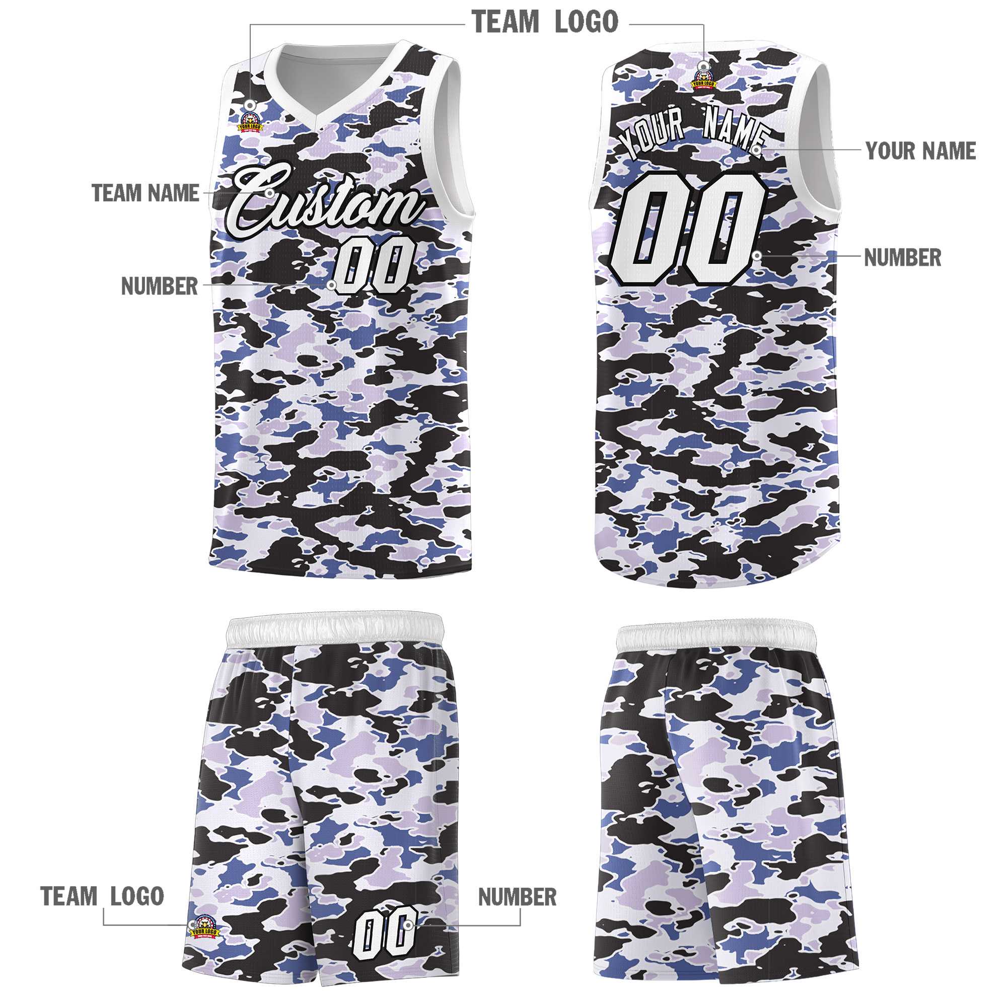 Custom Personalized Camo Kits Sports Uniform Basketball Jersey|KXKSHOP