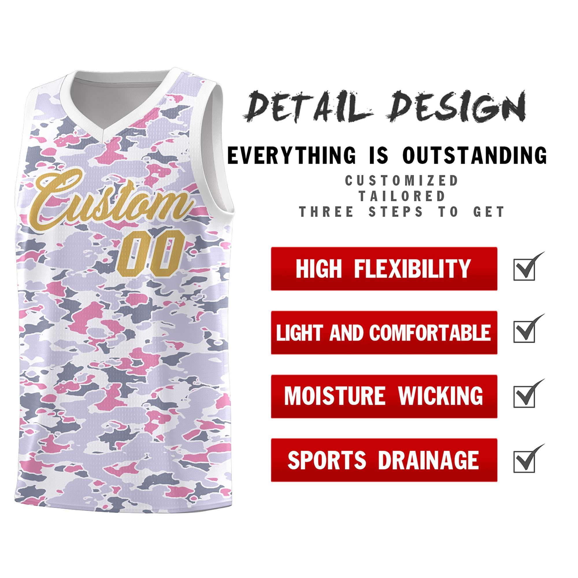 Custom Personalized Camo Kits Sports Uniform Basketball Jersey|KXKSHOP