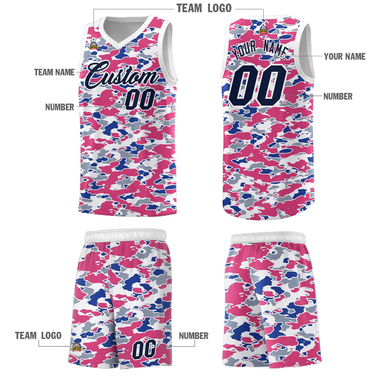 Custom Personalized Camo Kits Sports Uniform Basketball Jersey|KXKSHOP