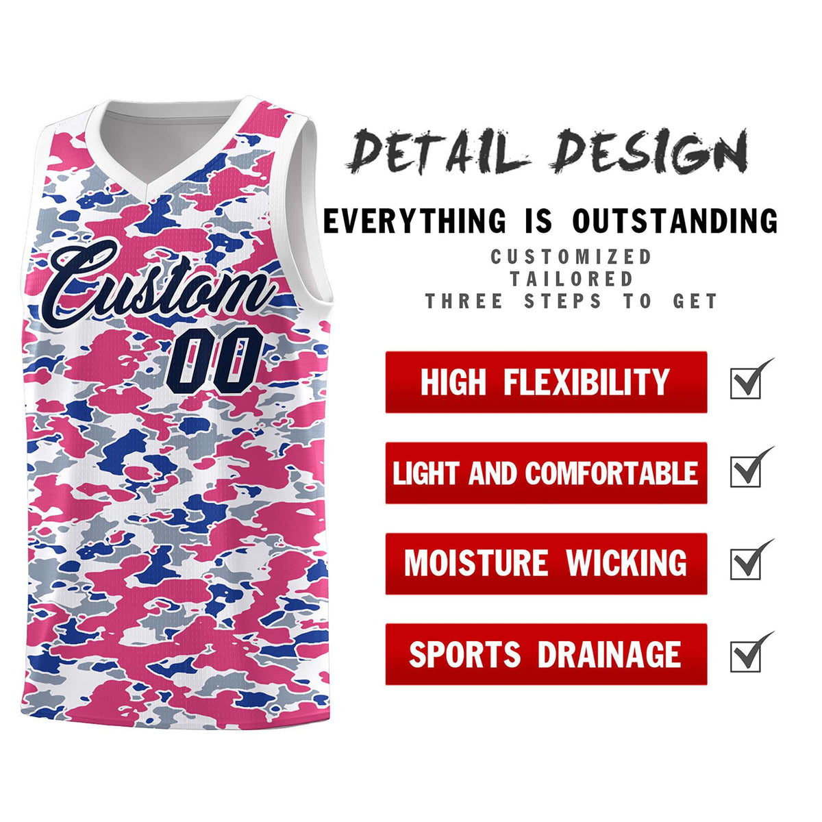 Custom Personalized Camo Kits Sports Uniform Basketball Jersey|KXKSHOP