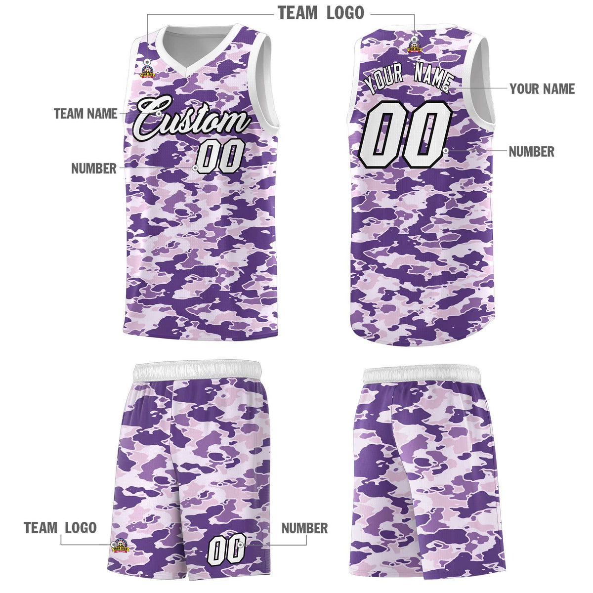 Custom Personalized Camo Kits Sports Uniform Basketball Jersey|KXKSHOP