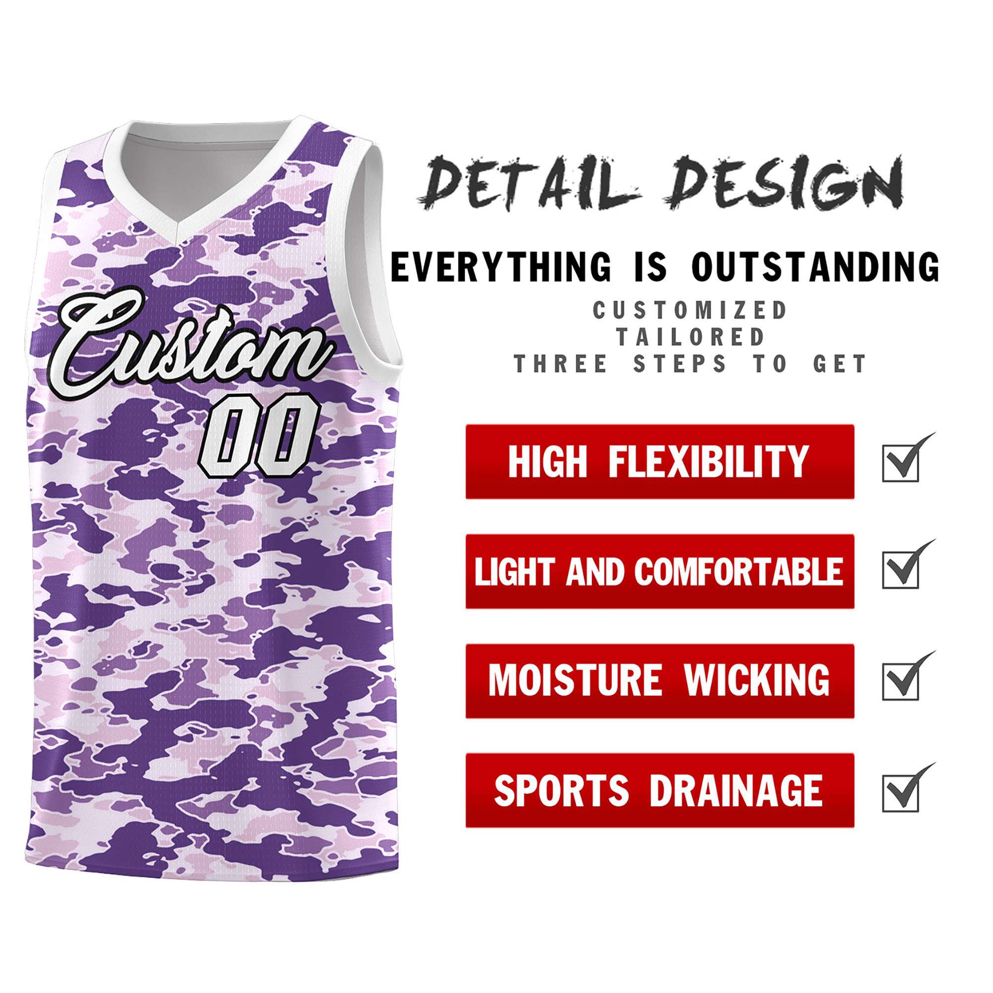 Custom Personalized Camo Kits Sports Uniform Basketball Jersey|KXKSHOP