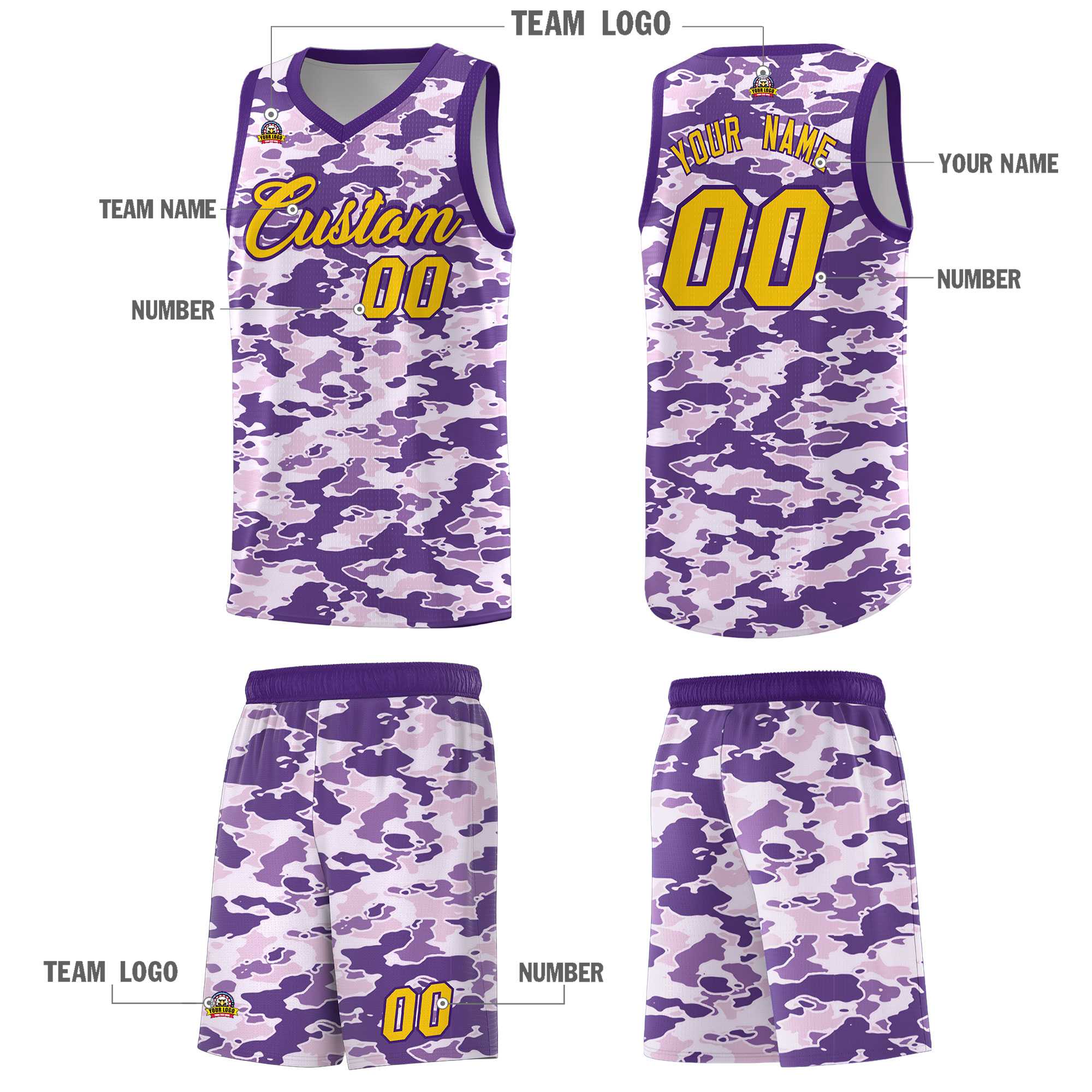 Custom Personalized Camo Kits Sports Uniform Basketball Jersey|KXKSHOP