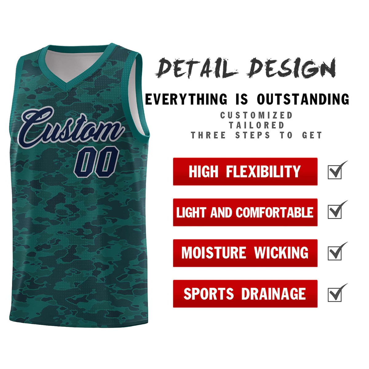 Custom Personalized Camo Kits Sports Uniform Basketball Jersey|KXKSHOP
