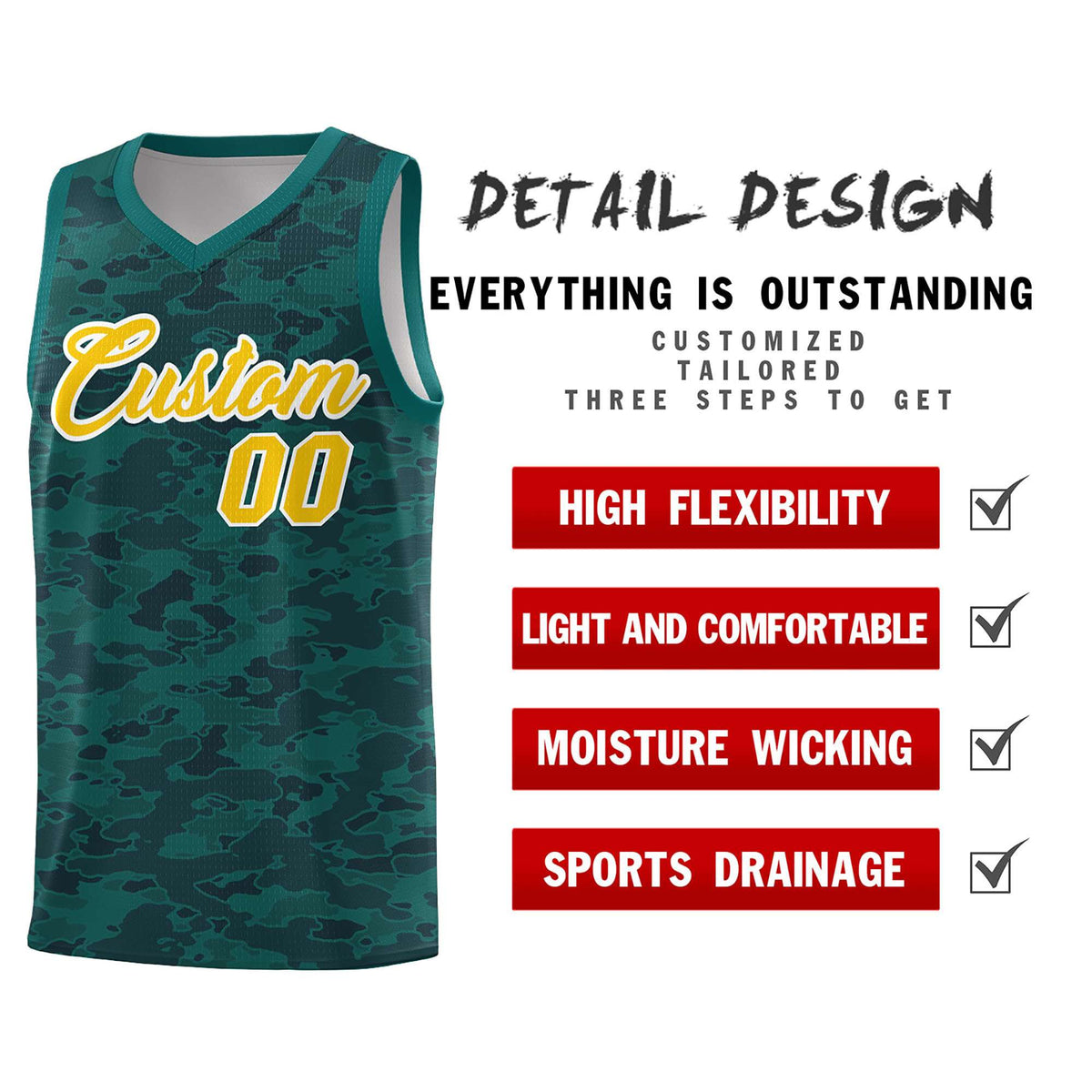 Custom Personalized Camo Kits Sports Uniform Basketball Jersey|KXKSHOP
