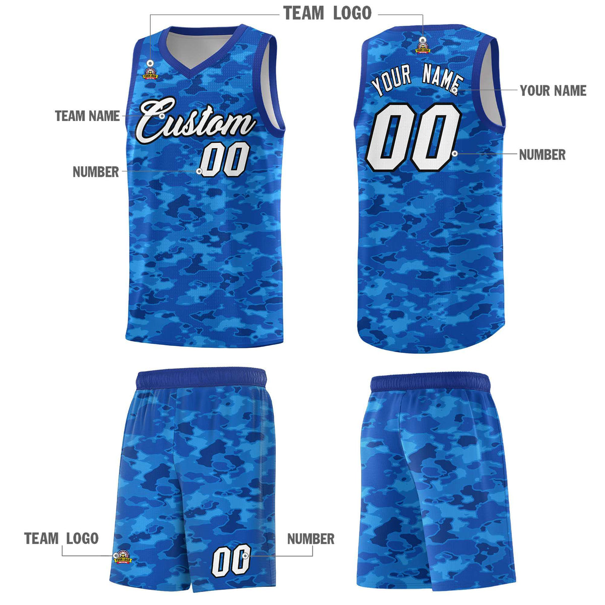 Custom Personalized Camo Kits Sports Uniform Basketball Jersey|KXKSHOP