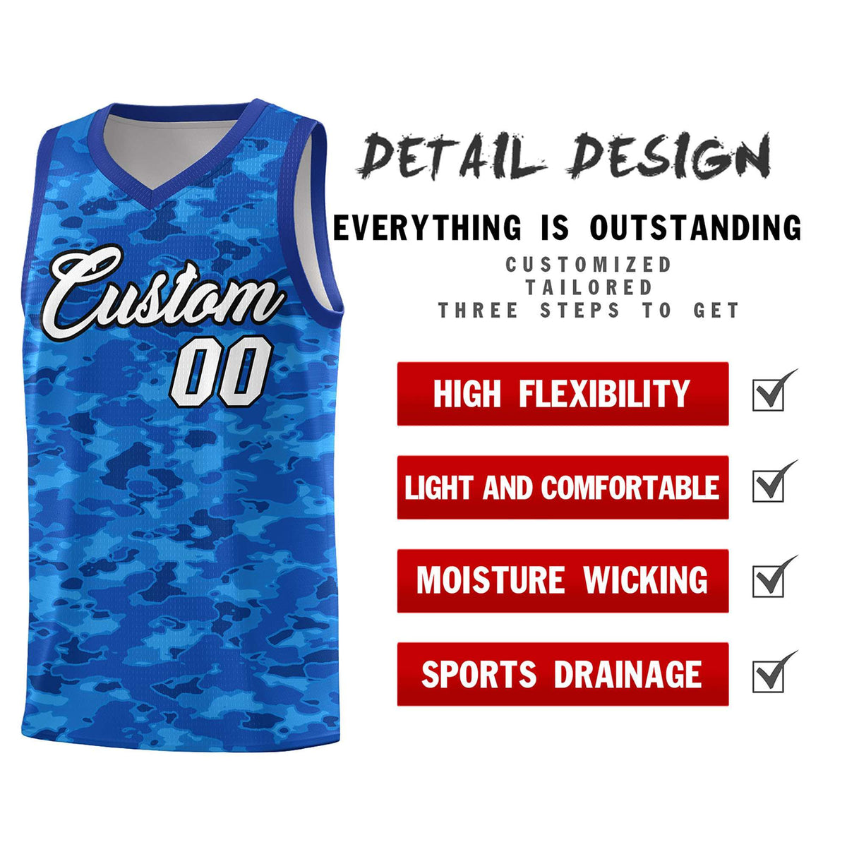 Custom Personalized Camo Kits Sports Uniform Basketball Jersey|KXKSHOP
