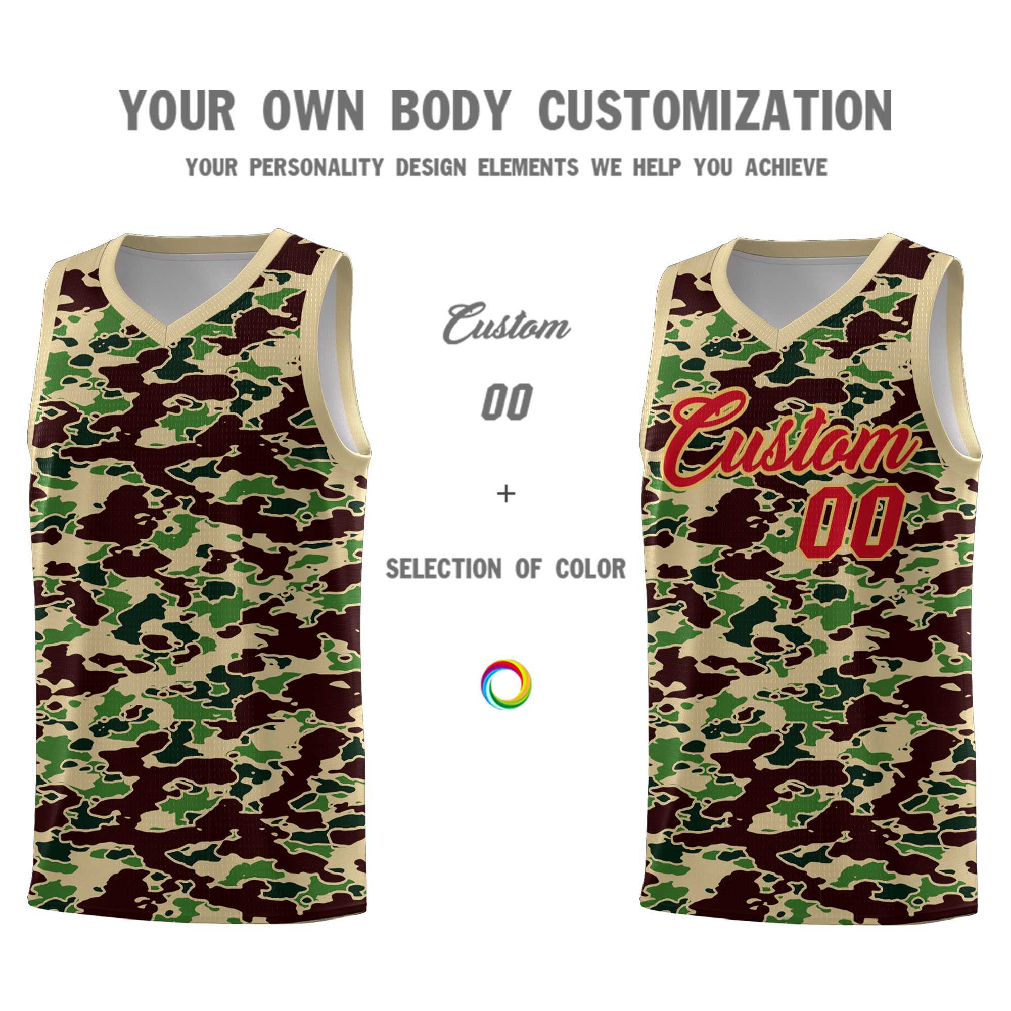 Custom Personalized Camo Kits Sports Uniform Basketball Jersey|KXKSHOP