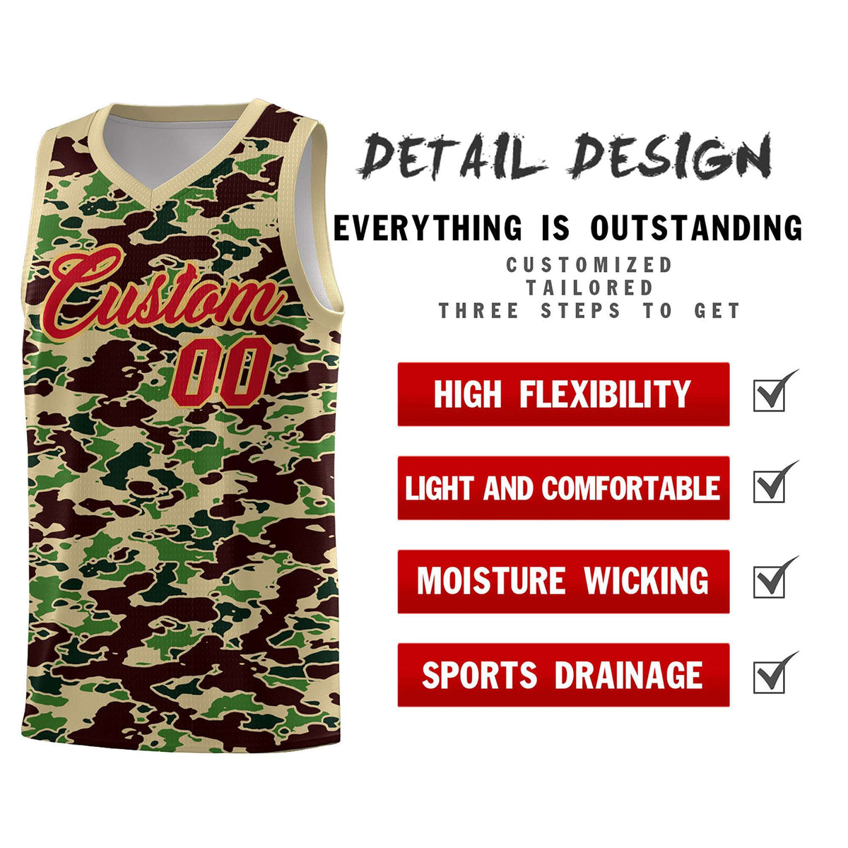 Custom Personalized Camo Kits Sports Uniform Basketball Jersey|KXKSHOP