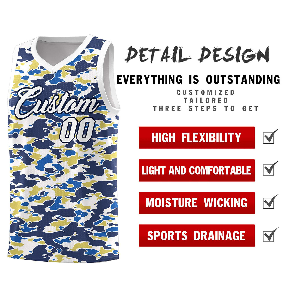 Custom Personalized Camo Kits Sports Uniform Basketball Jersey|KXKSHOP
