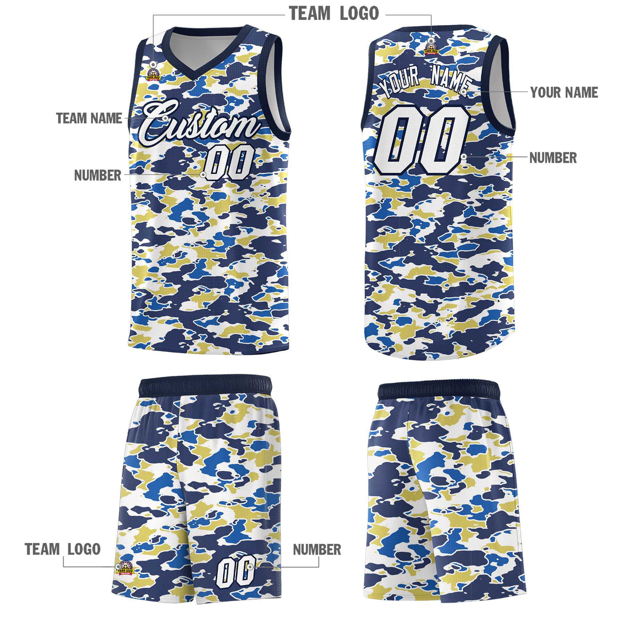 Custom Personalized Camo Kits Sports Uniform Basketball Jersey|KXKSHOP