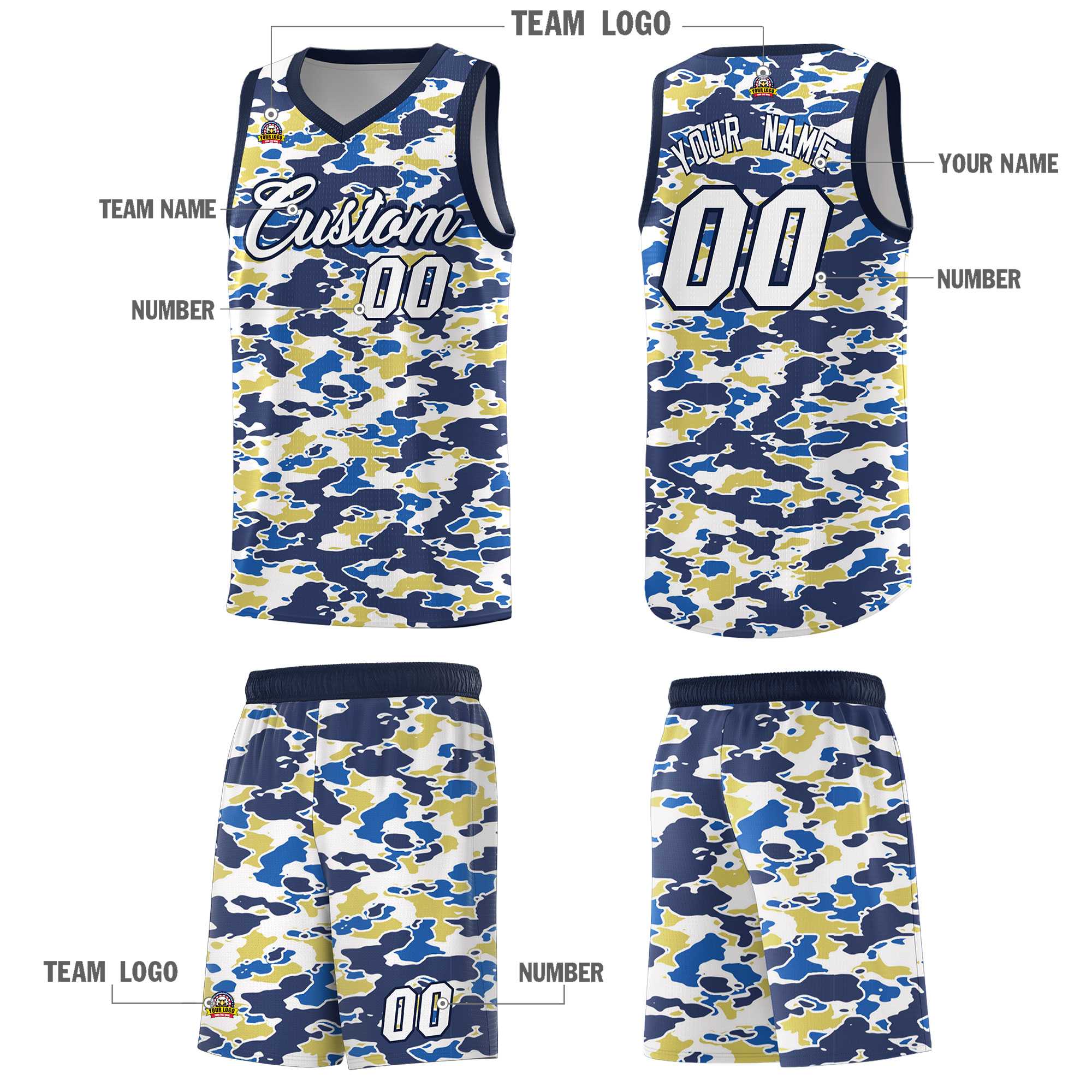 Custom Personalized Camo Kits Sports Uniform Basketball Jersey|KXKSHOP