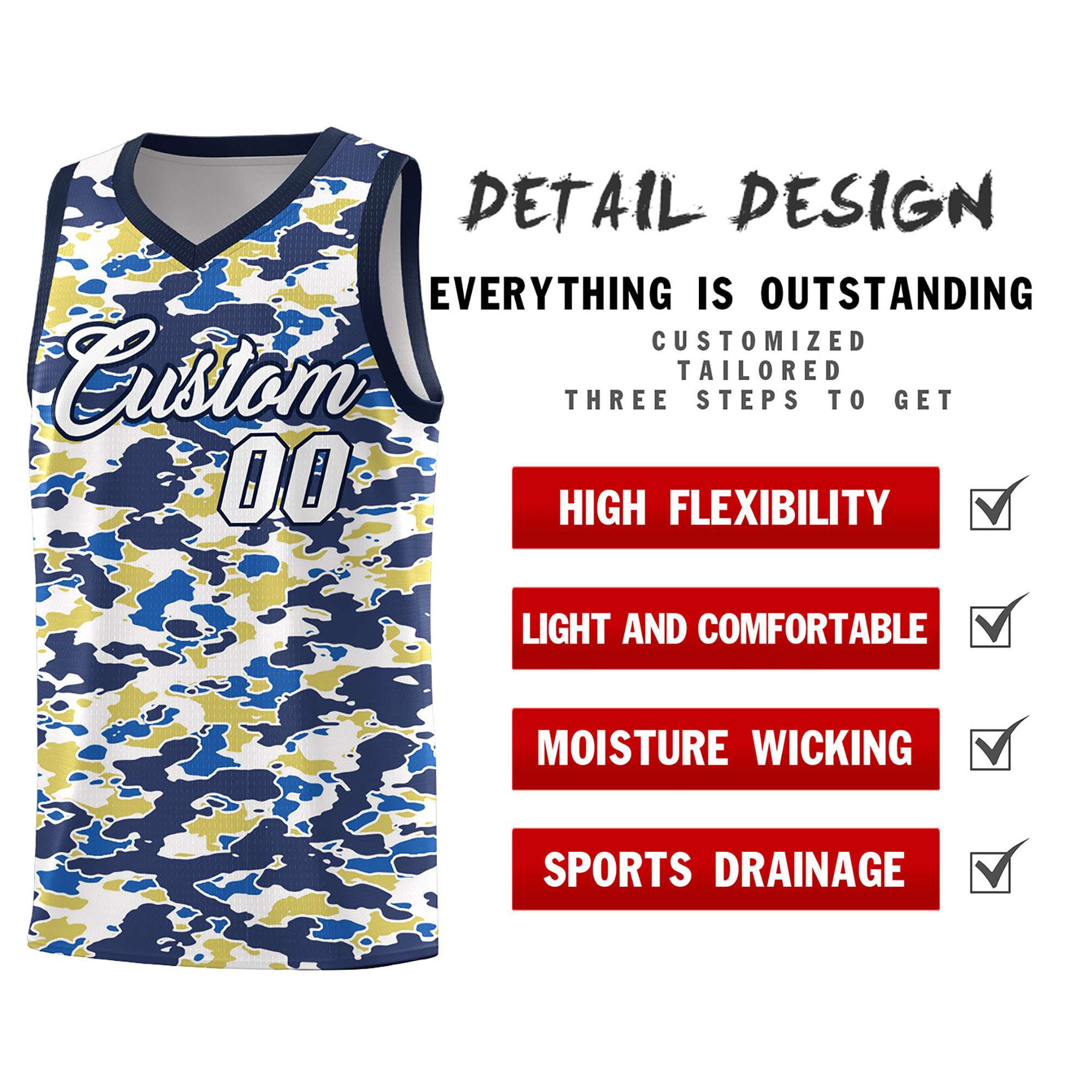 Custom Personalized Camo Kits Sports Uniform Basketball Jersey|KXKSHOP