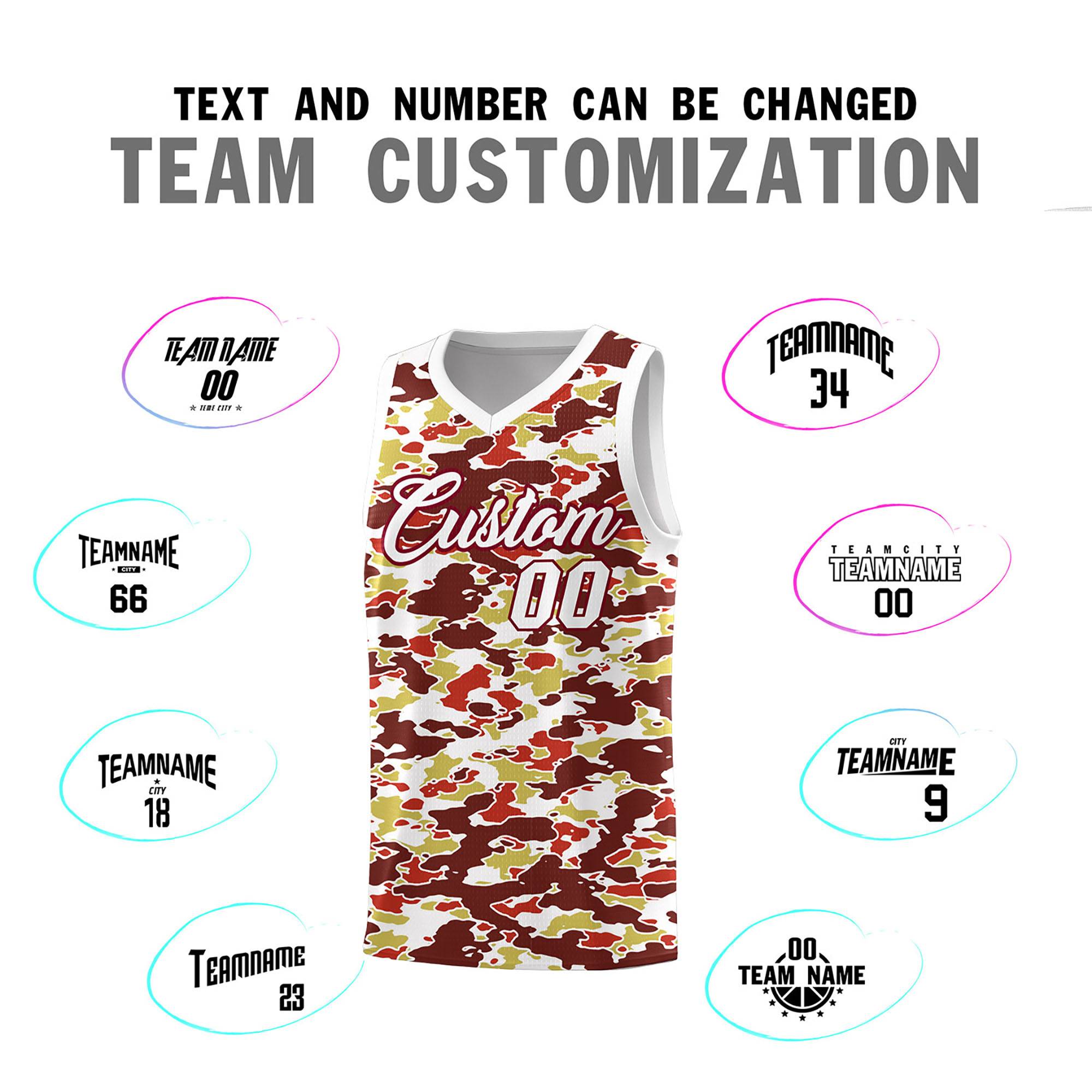 Custom Personalized Camo Kits Sports Uniform Basketball Jersey|KXKSHOP